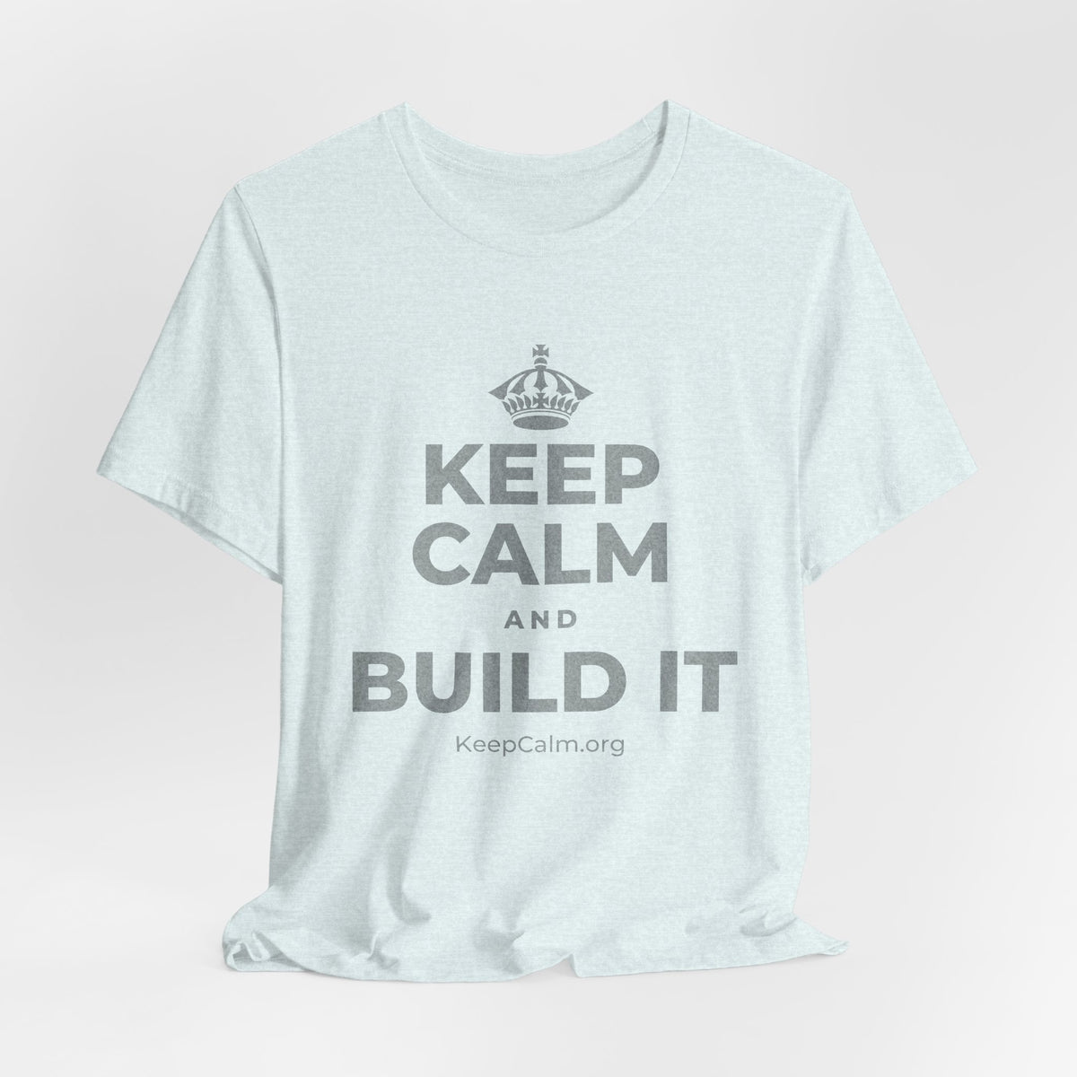 KEEP CALM AND BUILD IT T-Shirt (Soft Cream–Heather Mauve)