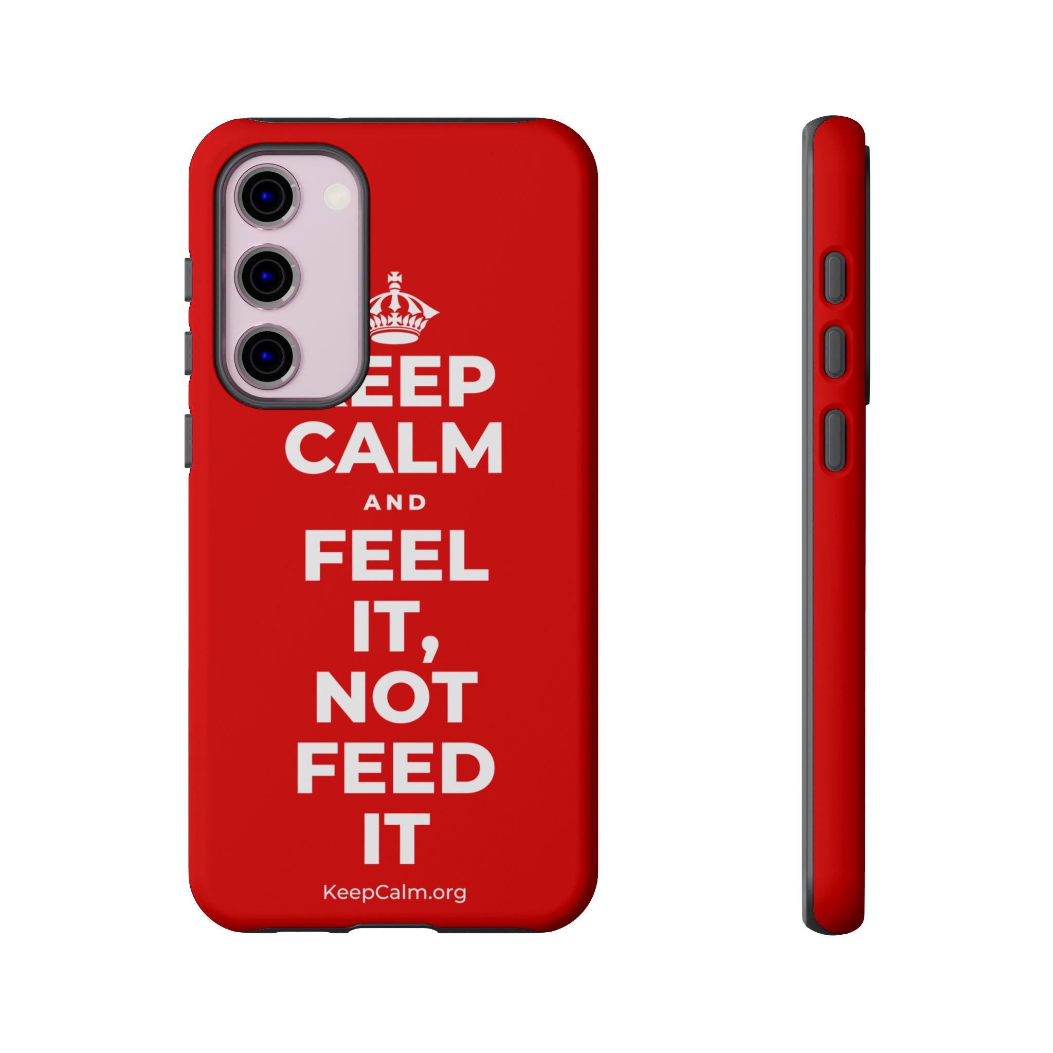 KEEP CALM AND FEEL IT, NOT FEED IT Phone Case