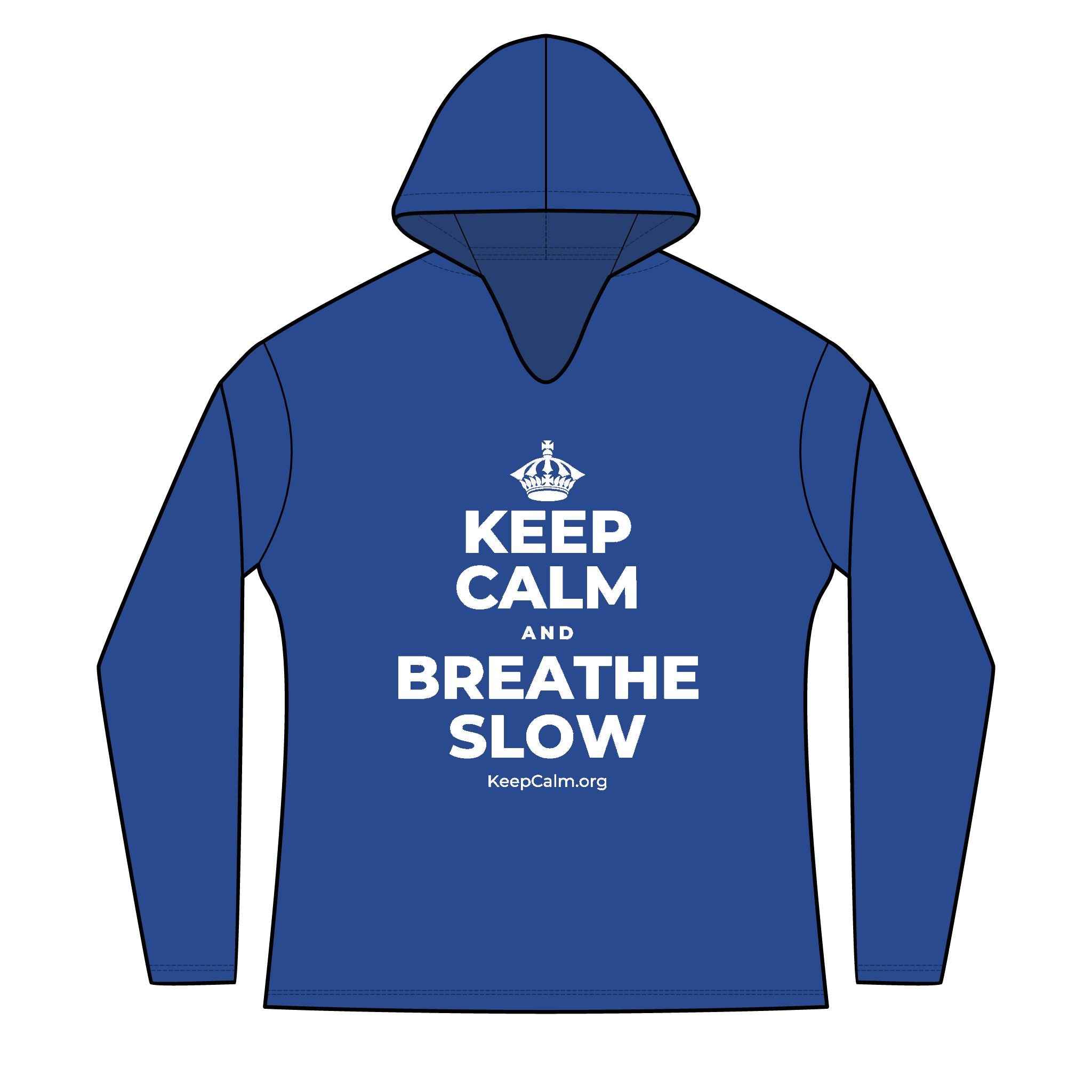 KEEP CALM AND BREATHE SLOW Women's Long Sleeve Hoodie