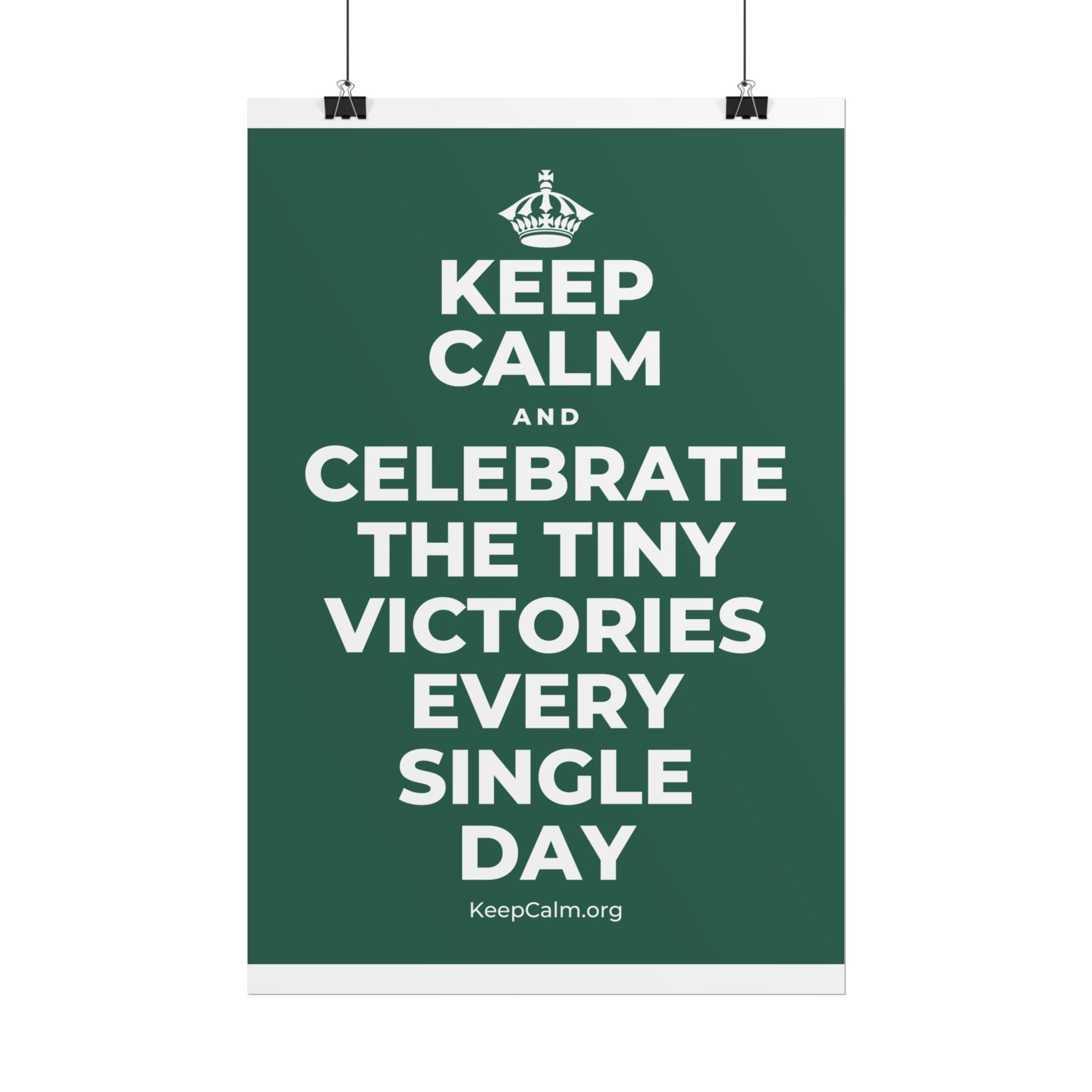 KEEP CALM AND CELEBRATE THE TINY VICTORIES EVERY SINGLE DAY Poster