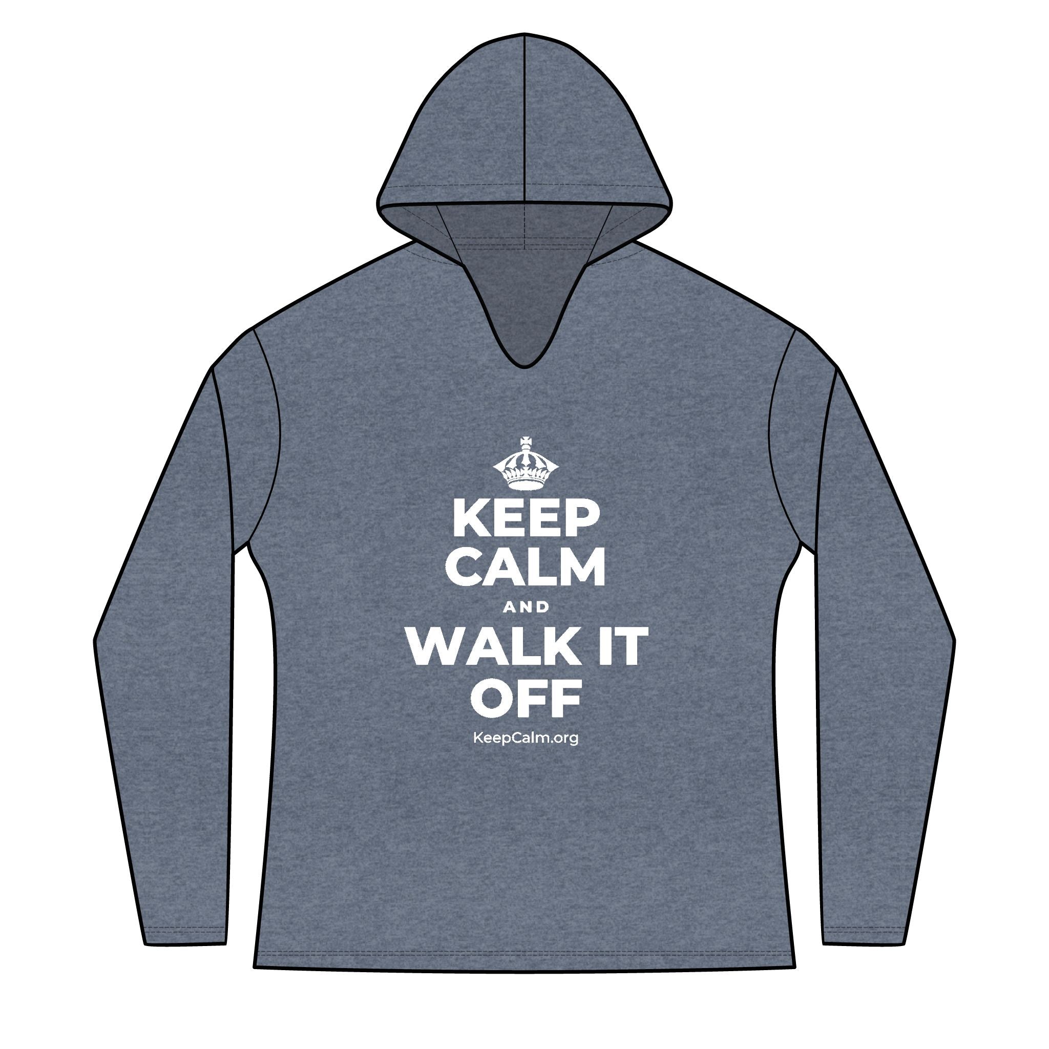 KEEP CALM AND WALK IT OFF Women's Long Sleeve Hoodie