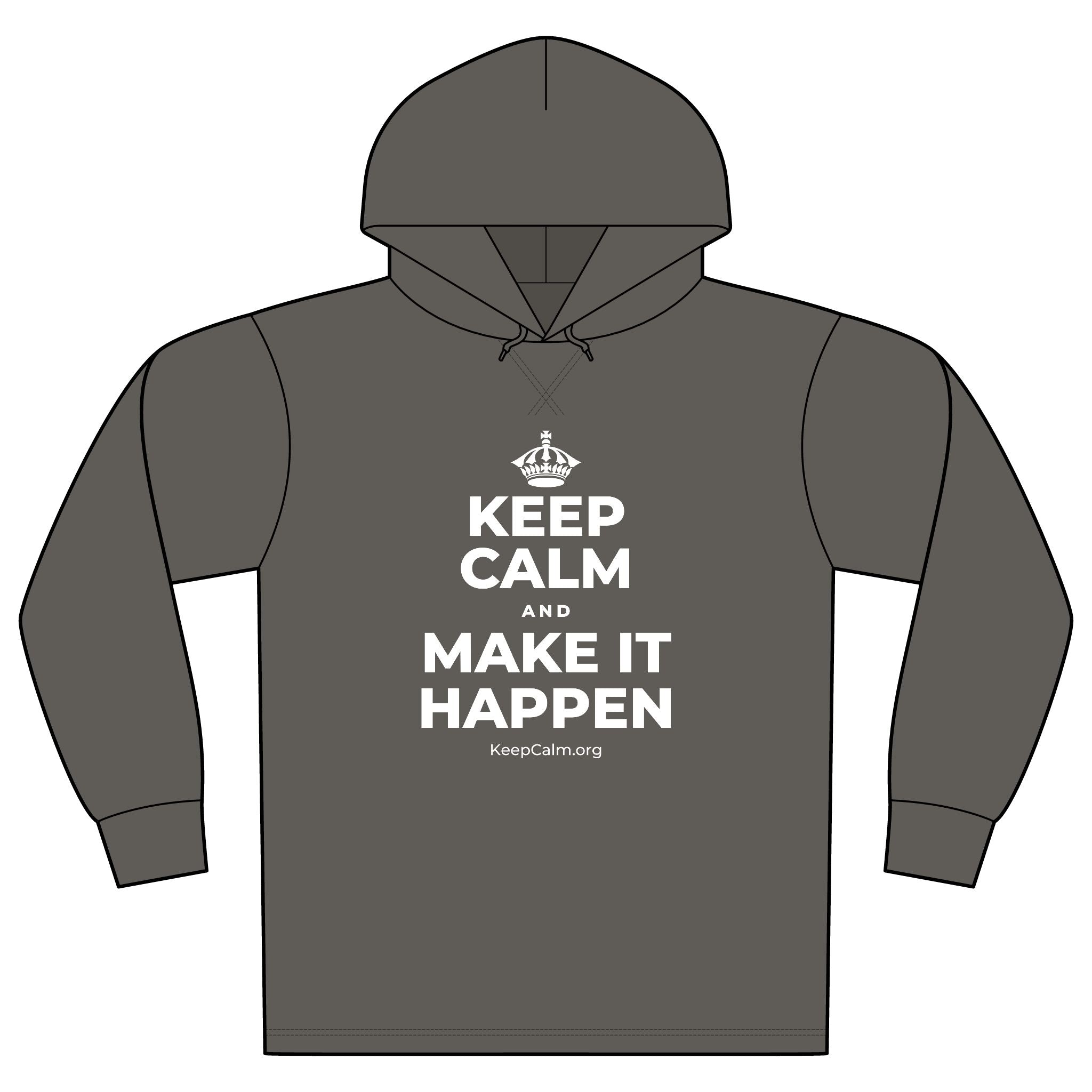 KEEP CALM AND MAKE IT HAPPEN Organic Hoodie Tee