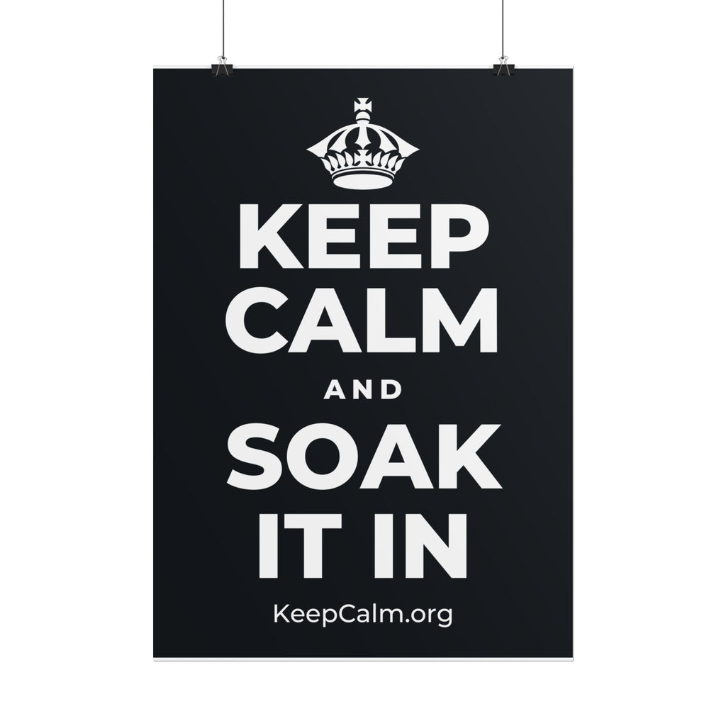 KEEP CALM AND SOAK IT IN Poster (Dark)