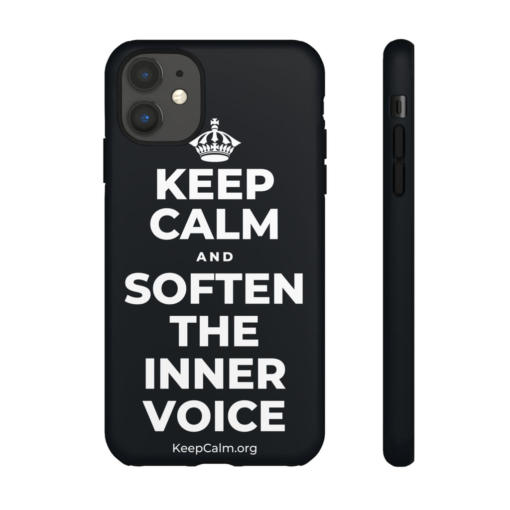 KEEP CALM AND SOFTEN THE INNER VOICE Phone Case (Dark)