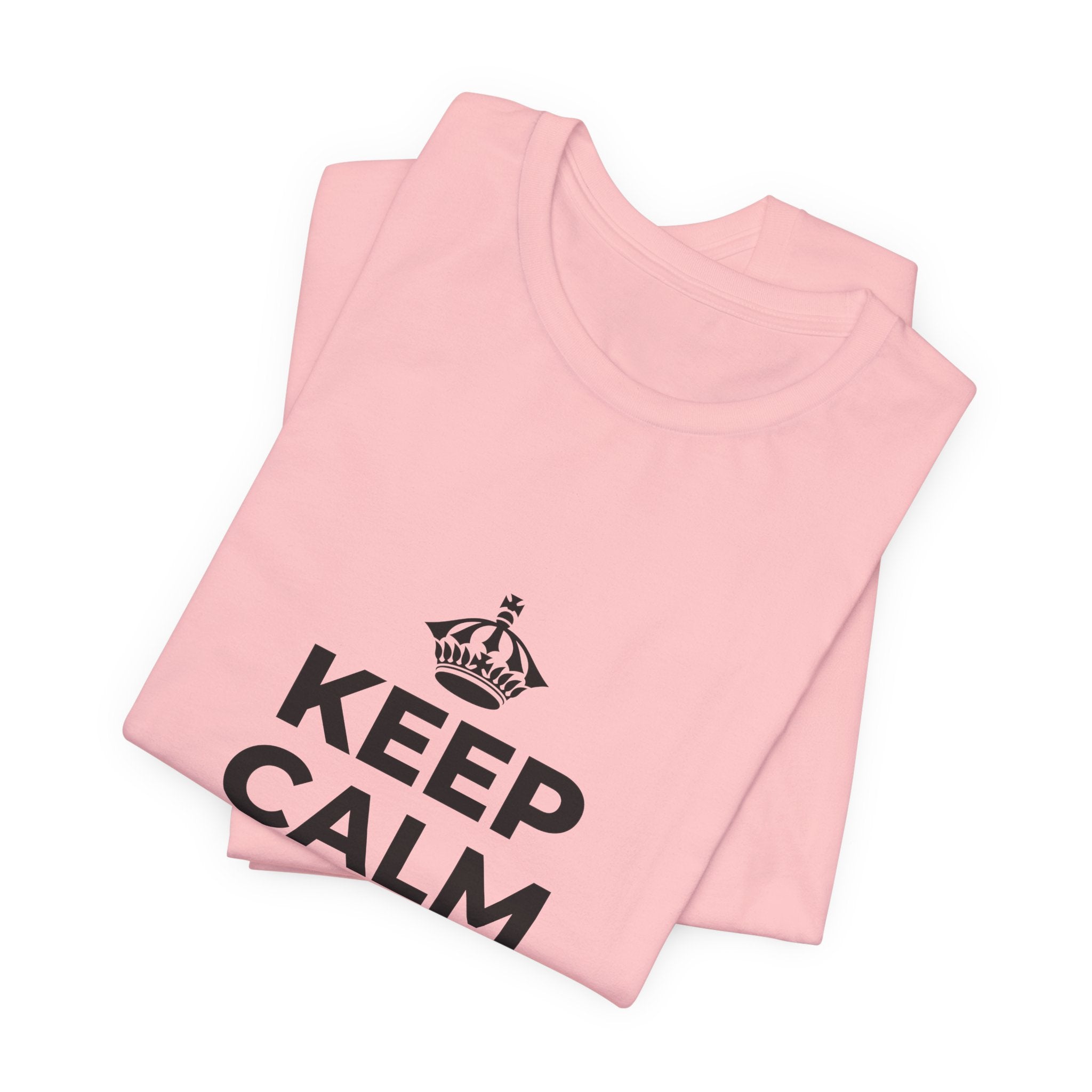 KEEP CALM AND BREATHE T-Shirt (White–Asphalt)