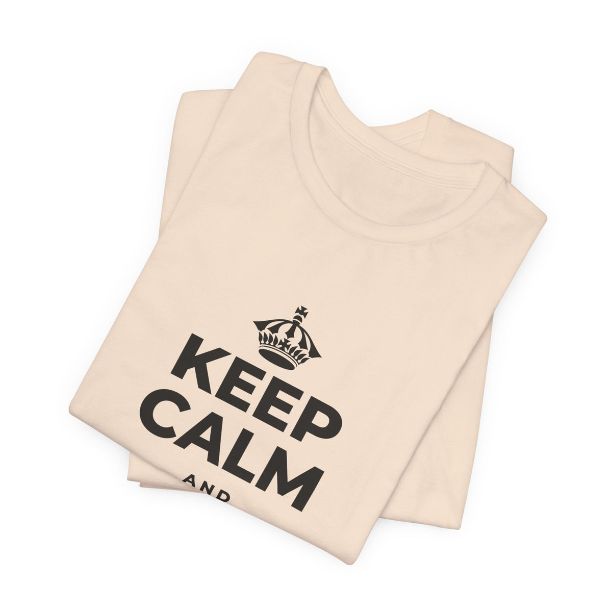 KEEP CALM AND LET LOVE FLOW T-Shirt (Soft Cream–Heather Mauve)