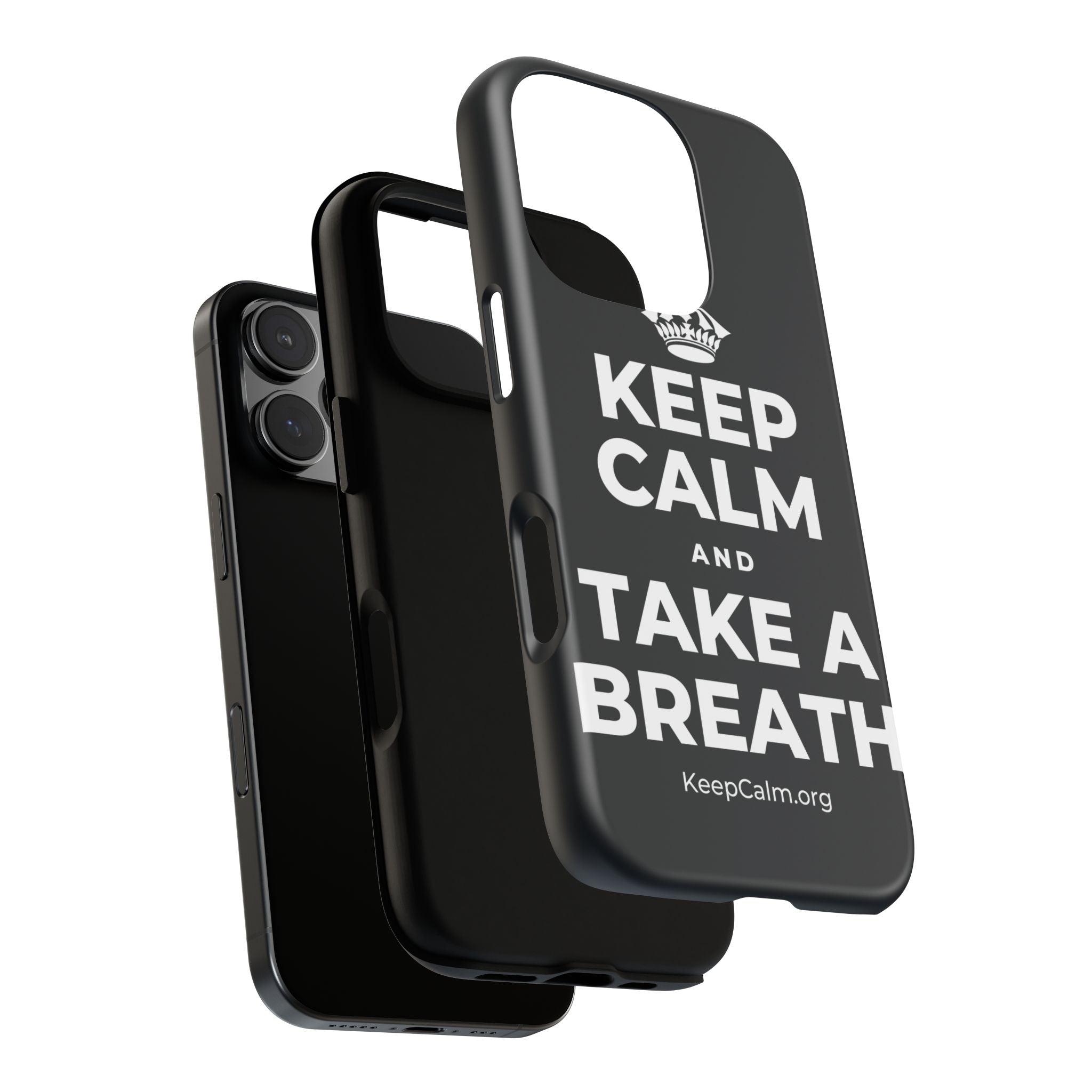 KEEP CALM AND TAKE A BREATH Phone Case (Dark)