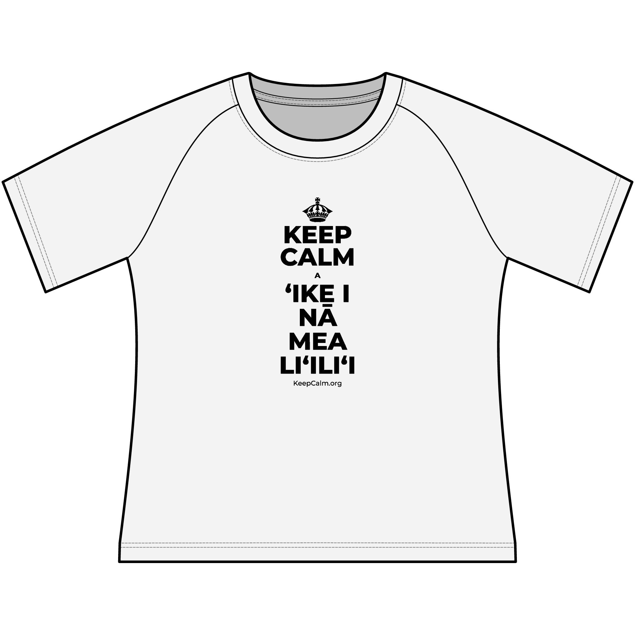 KEEP CALM A ʻIKE I NĀ MEA LIʻILIʻI Women's Raglan Tee