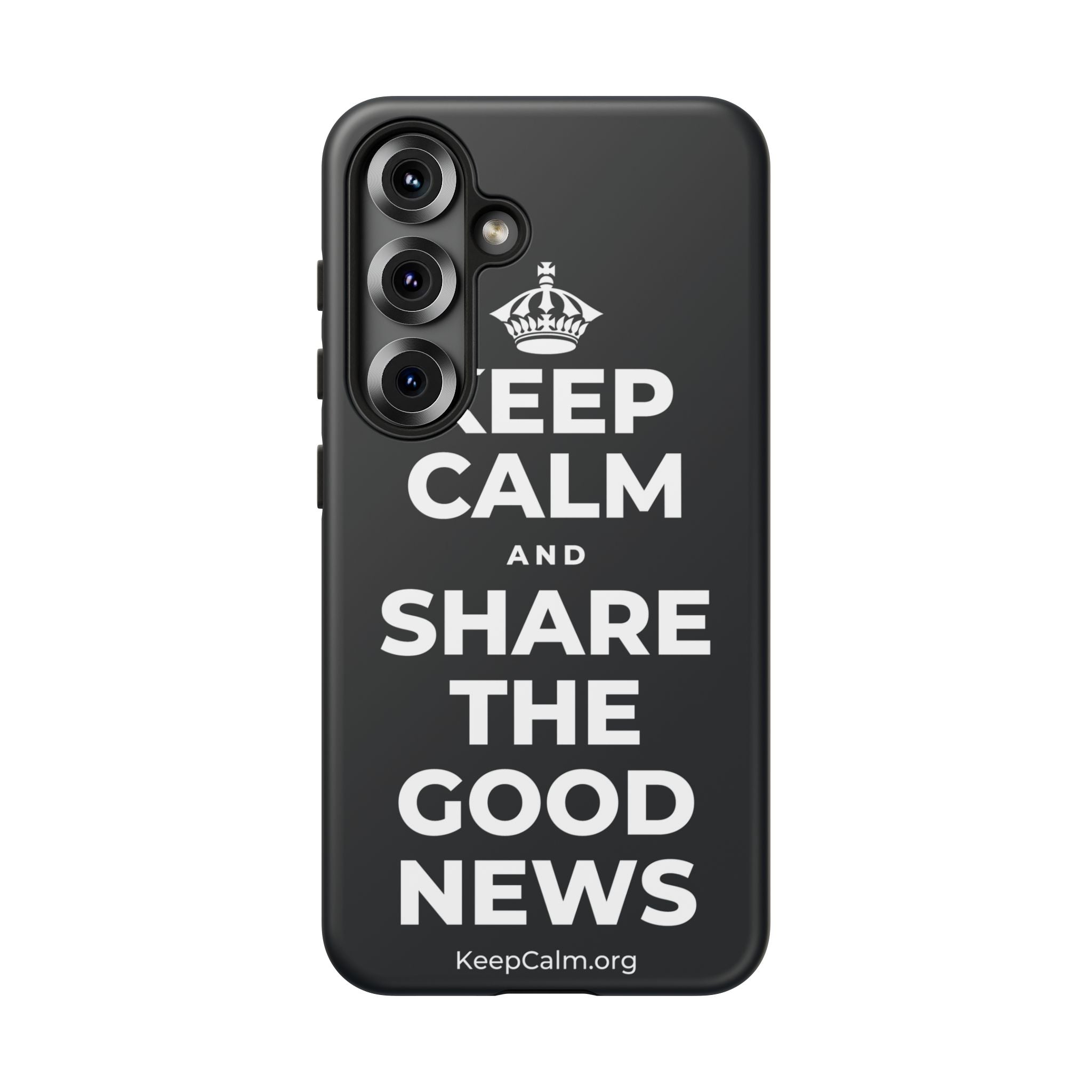 KEEP CALM AND SHARE THE GOOD NEWS Phone Case (Dark)