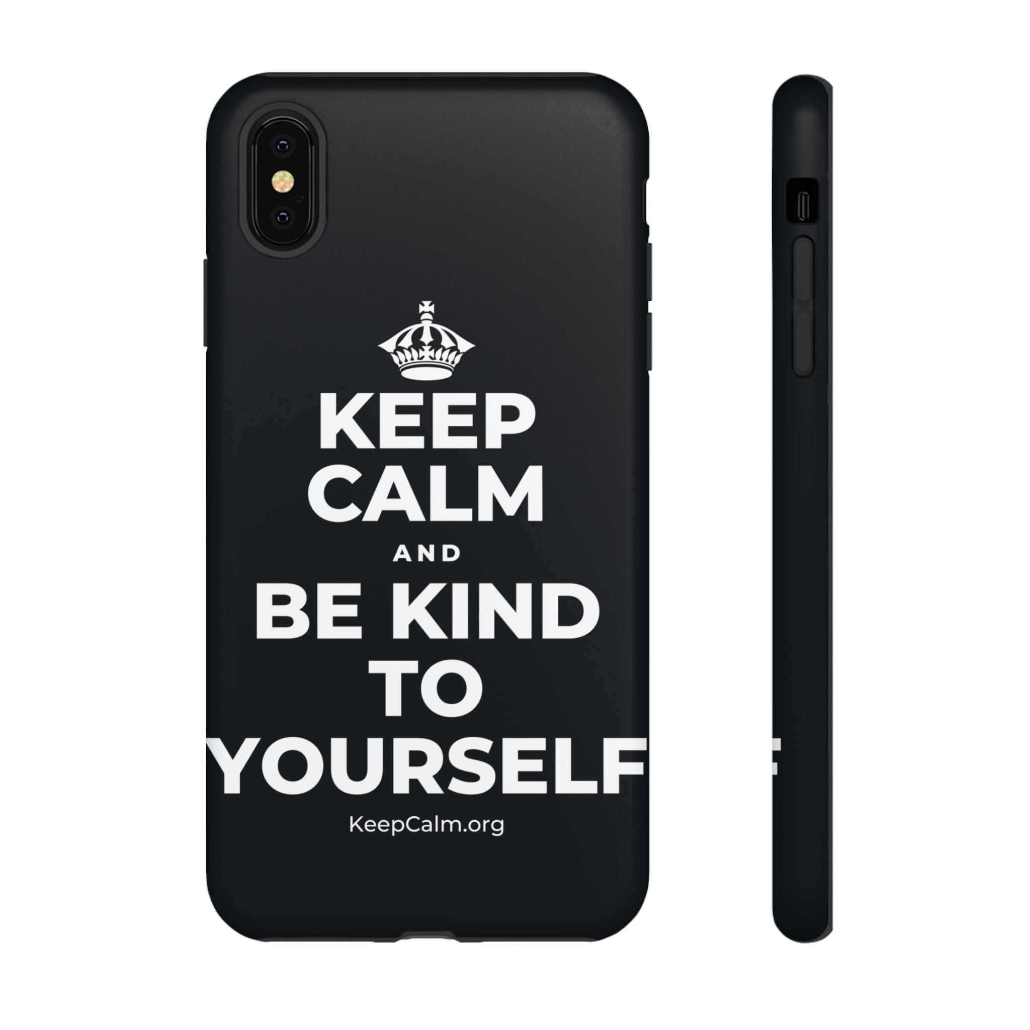KEEP CALM AND BE KIND TO YOURSELF Phone Case (Dark)