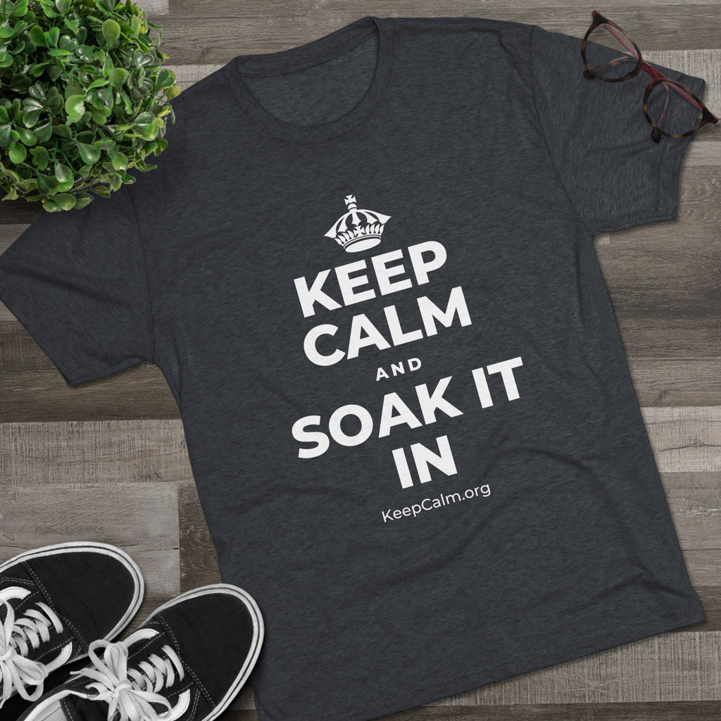 KEEP CALM AND SOAK IT IN Tri-Blend Tee