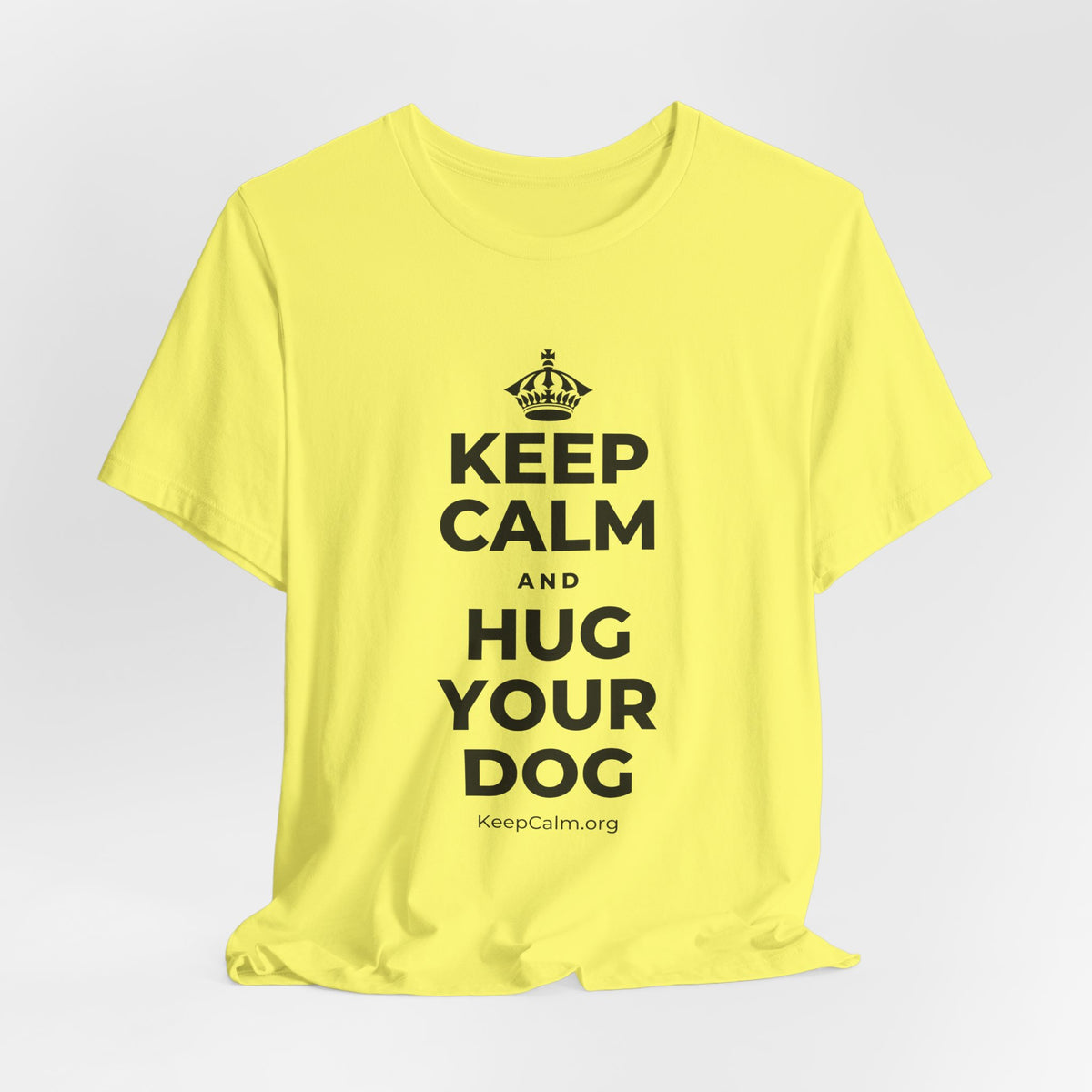 KEEP CALM AND HUG YOUR DOG T-Shirt (Soft Cream–Heather Mauve)