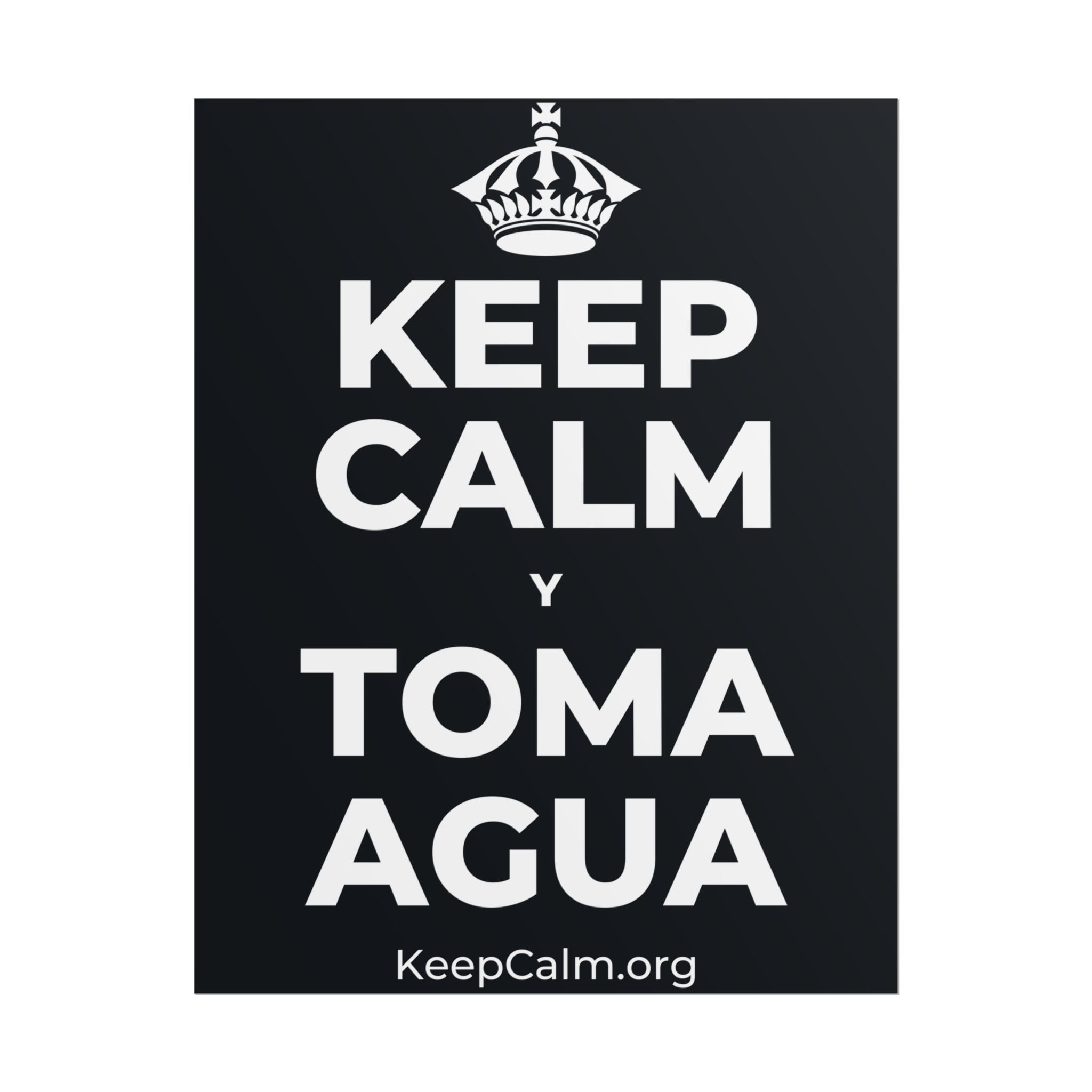 KEEP CALM Y TOMA AGUA Poster (Dark)