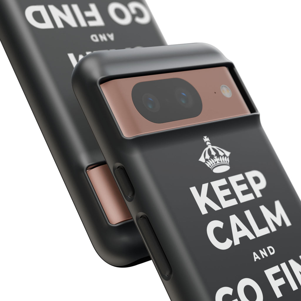 KEEP CALM AND GO FIND NEW SOUNDS Phone Case (Dark)