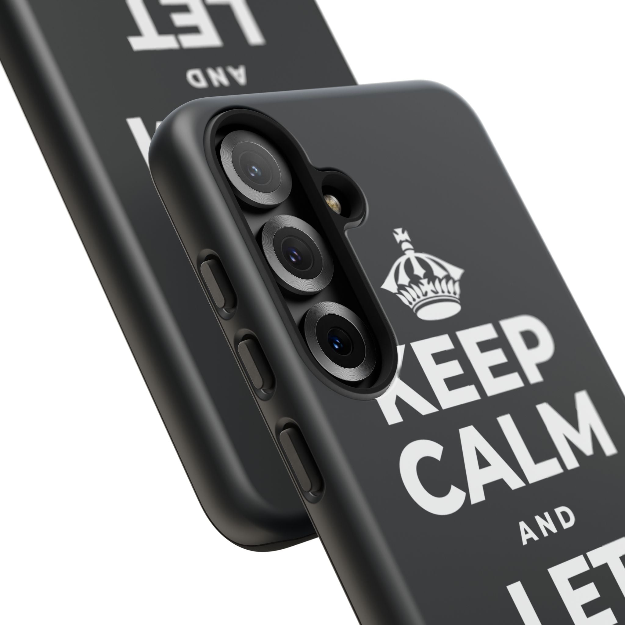 KEEP CALM AND LET PEOPLE IN Phone Case (Dark)