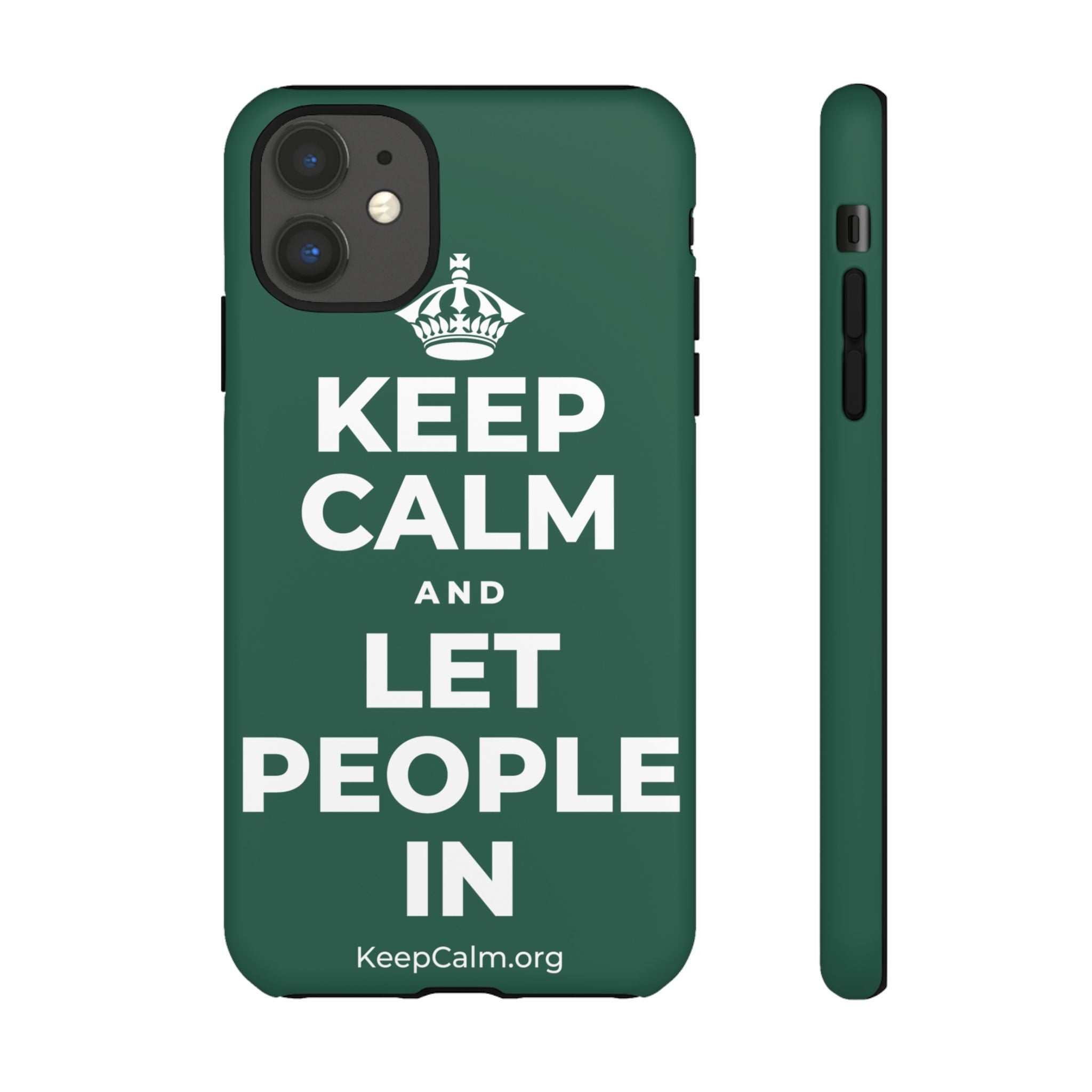 KEEP CALM AND LET PEOPLE IN Phone Case
