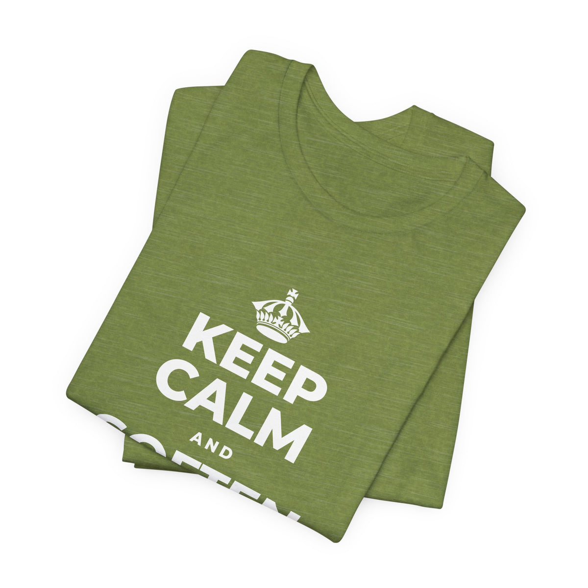 KEEP CALM AND SOFTEN THE INNER VOICE T-Shirt (Baby Blue–Silver)