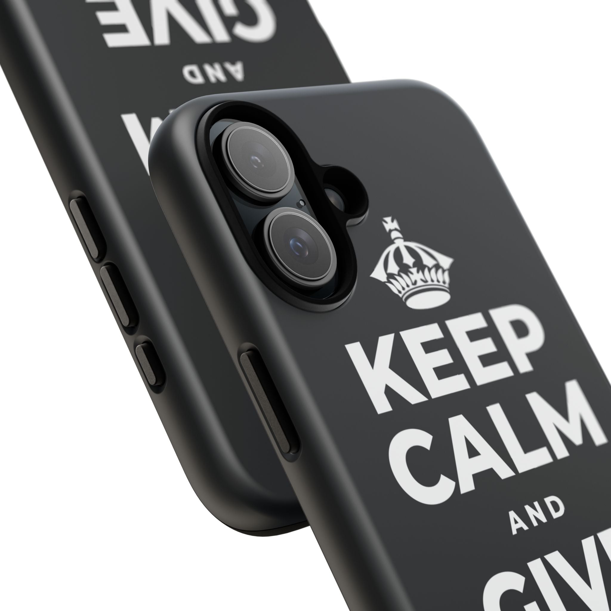 KEEP CALM AND GIVE THANKS DAILY Phone Case (Dark)