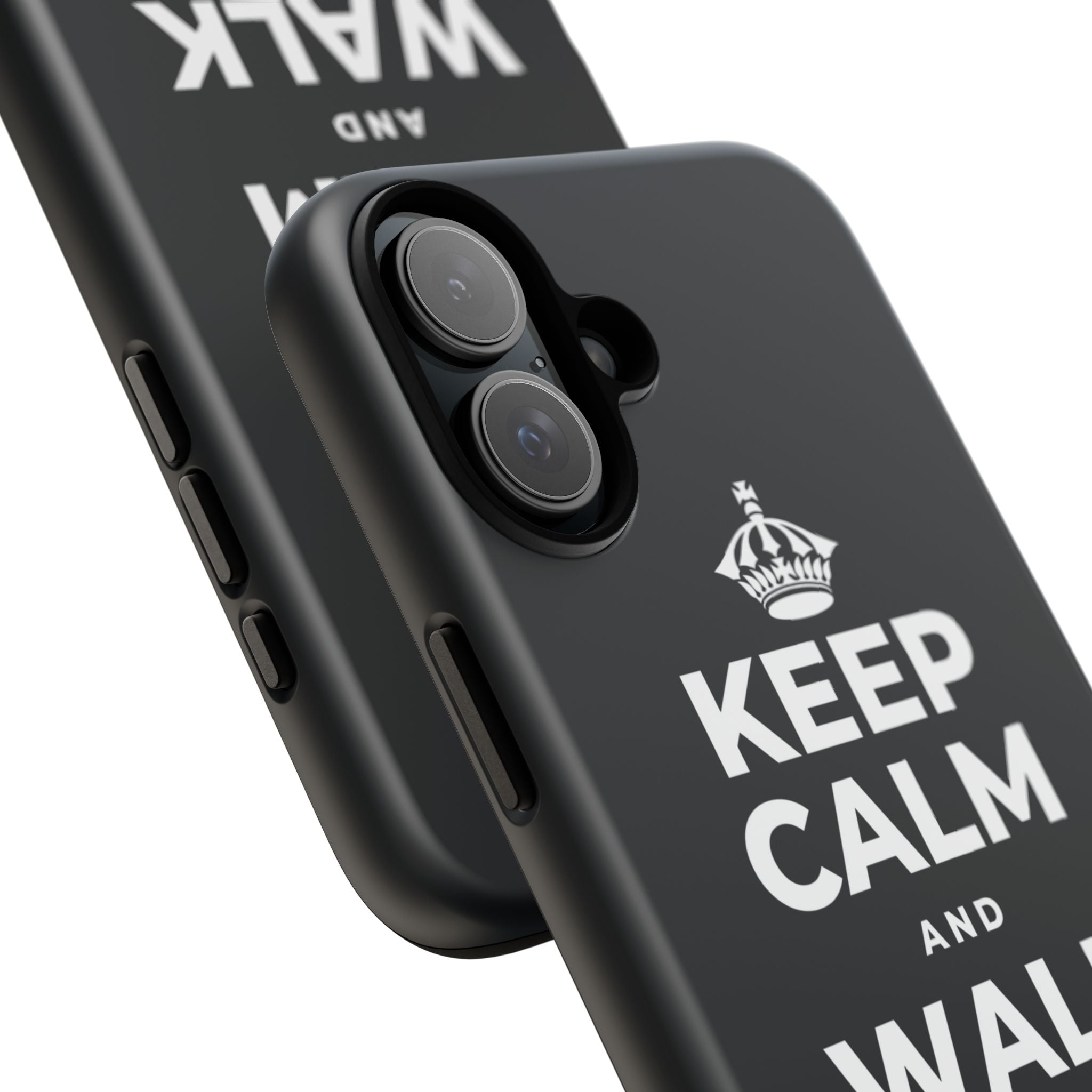 KEEP CALM AND WALK AND LISTEN Phone Case (Dark)