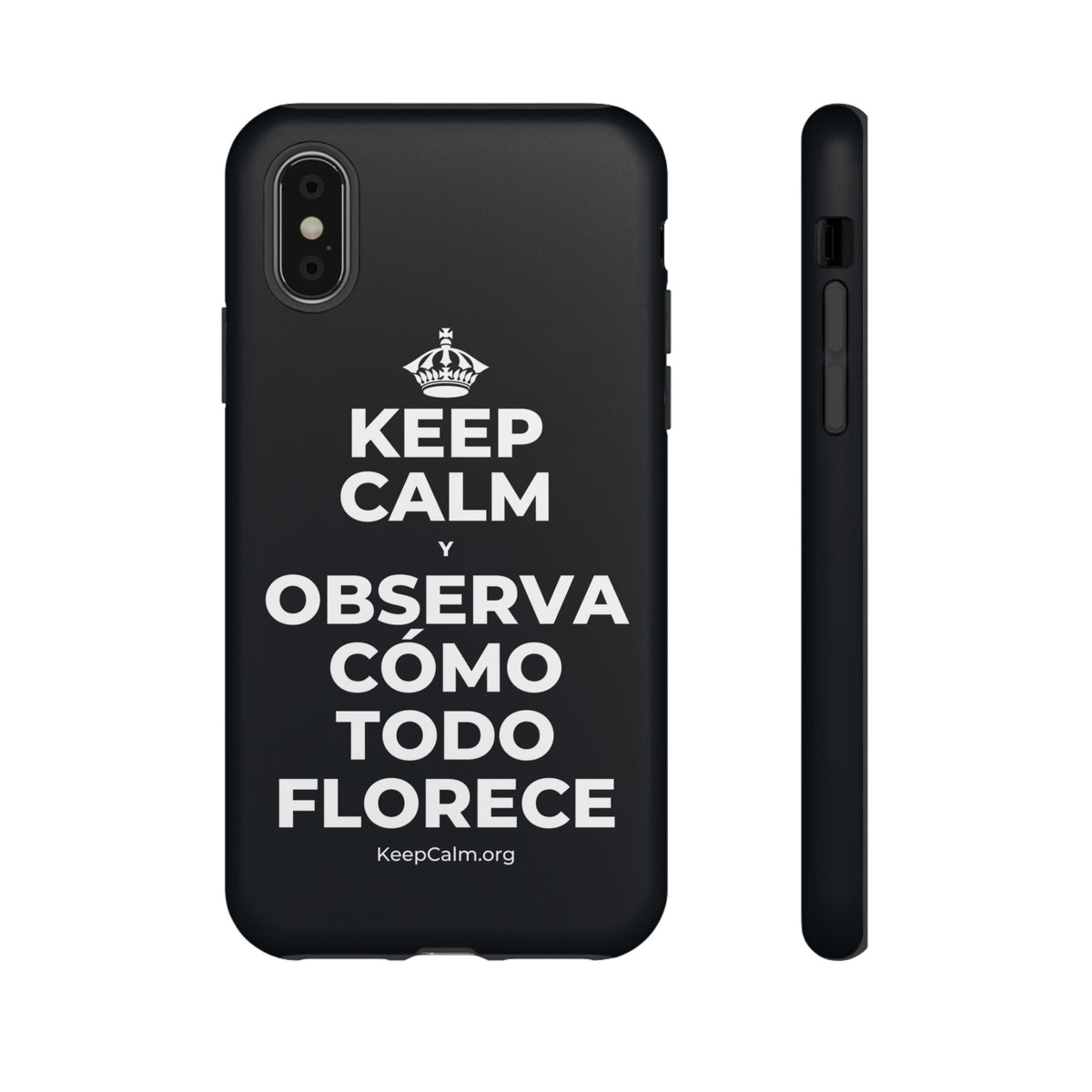 KEEP CALM Y OBSERVA CÓMO TODO FLORECE Phone Case (Dark)