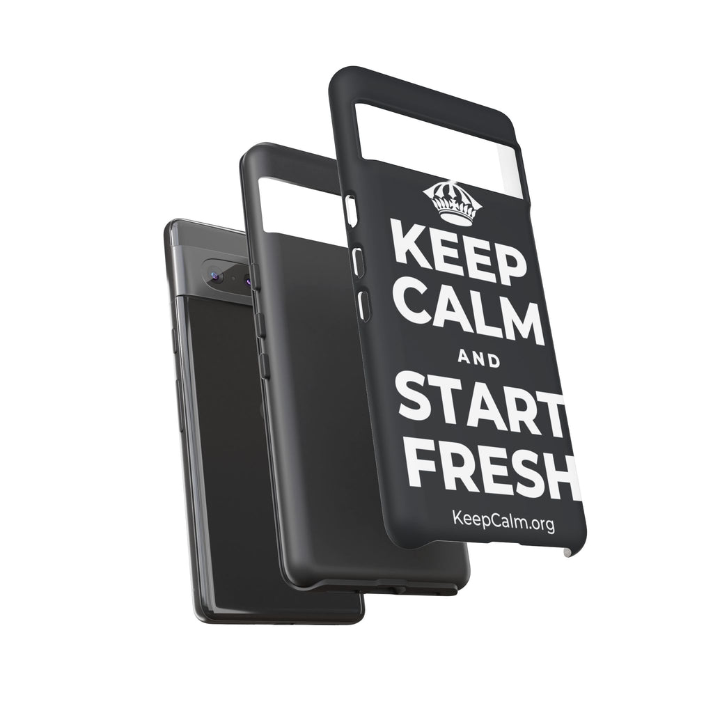 KEEP CALM AND START FRESH Phone Case (Dark)
