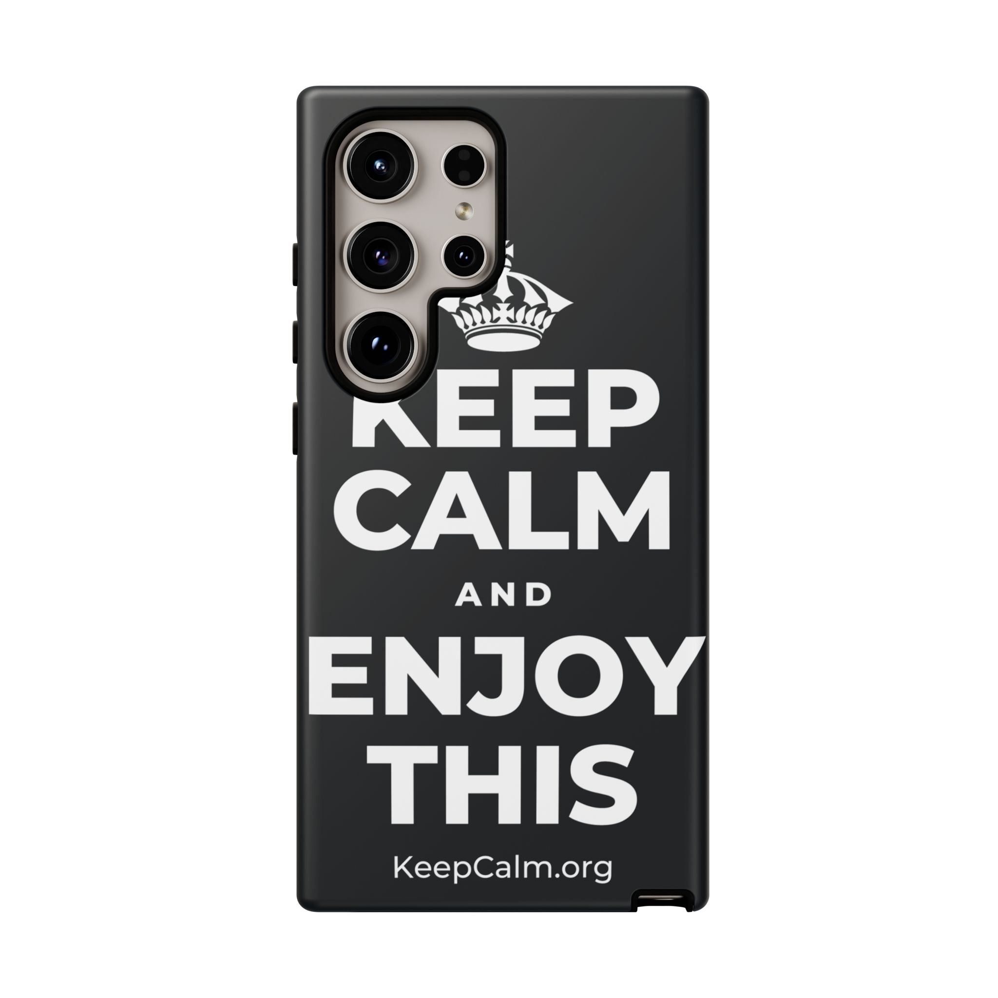 KEEP CALM AND ENJOY THIS Phone Case (Dark)