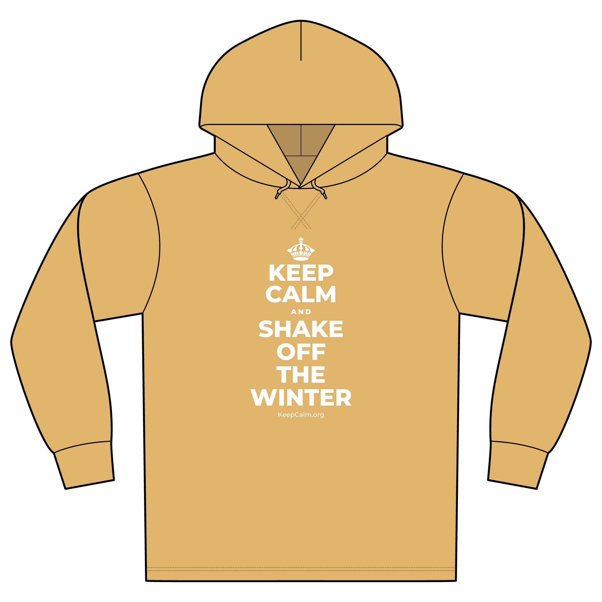KEEP CALM AND SHAKE OFF THE WINTER Organic Hoodie Tee