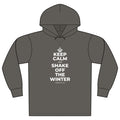 KEEP CALM AND SHAKE OFF THE WINTER Organic Hoodie Tee