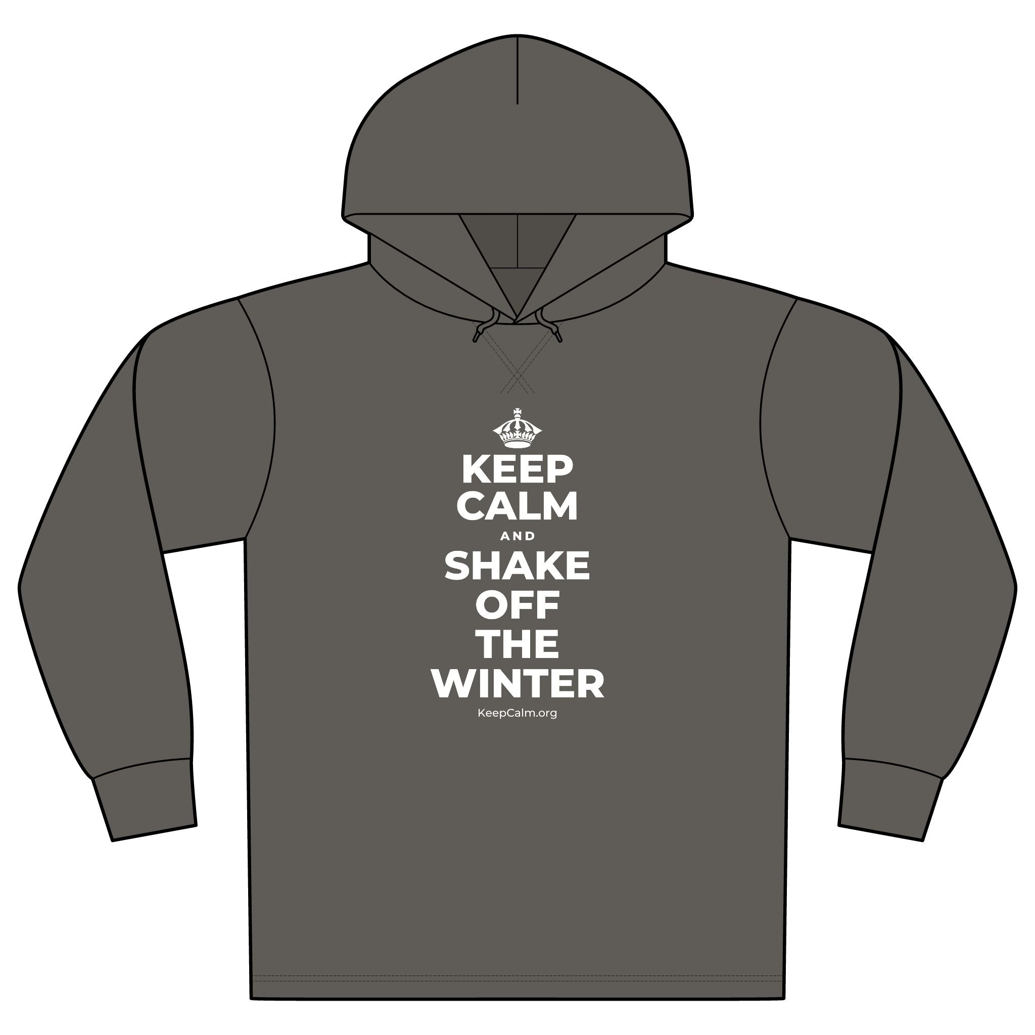 KEEP CALM AND SHAKE OFF THE WINTER Organic Hoodie Tee