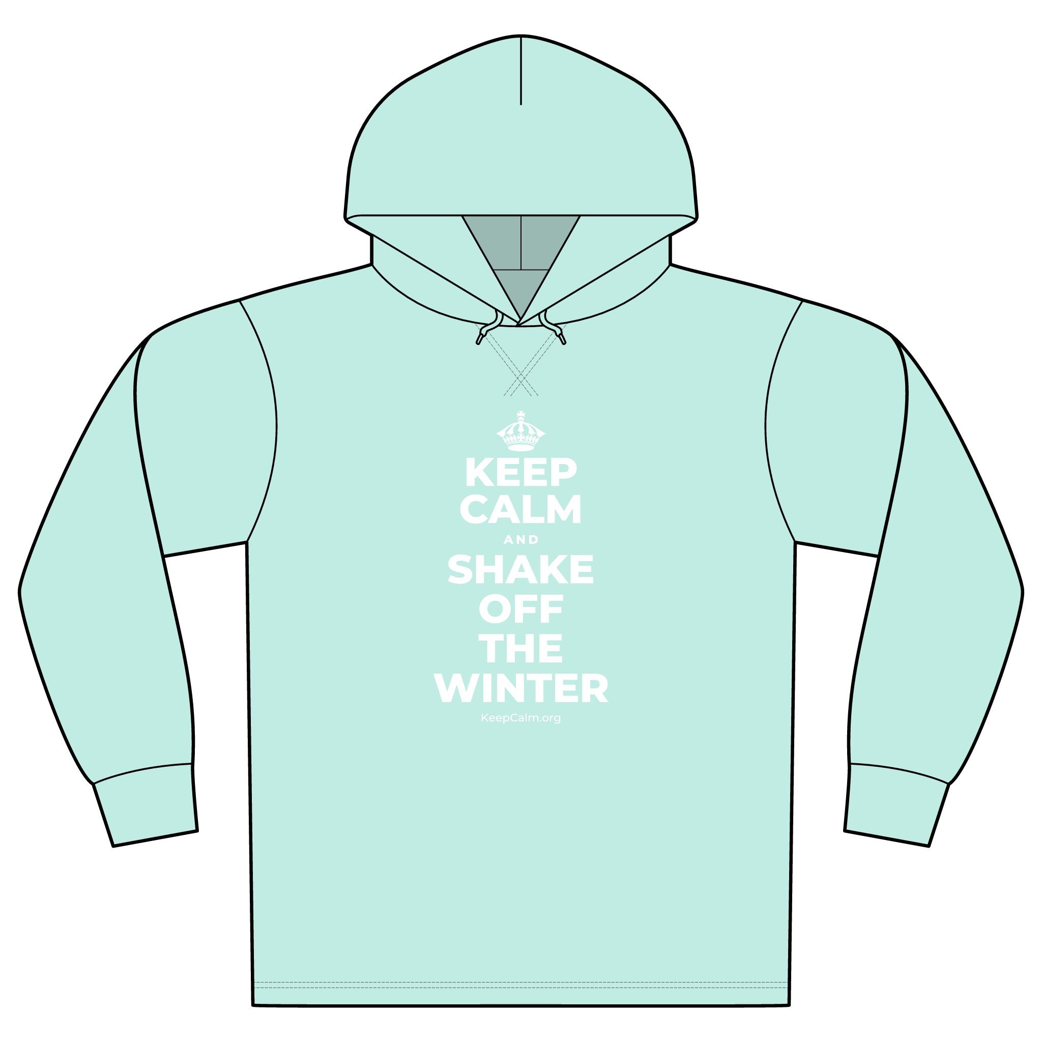 KEEP CALM AND SHAKE OFF THE WINTER Organic Hoodie Tee