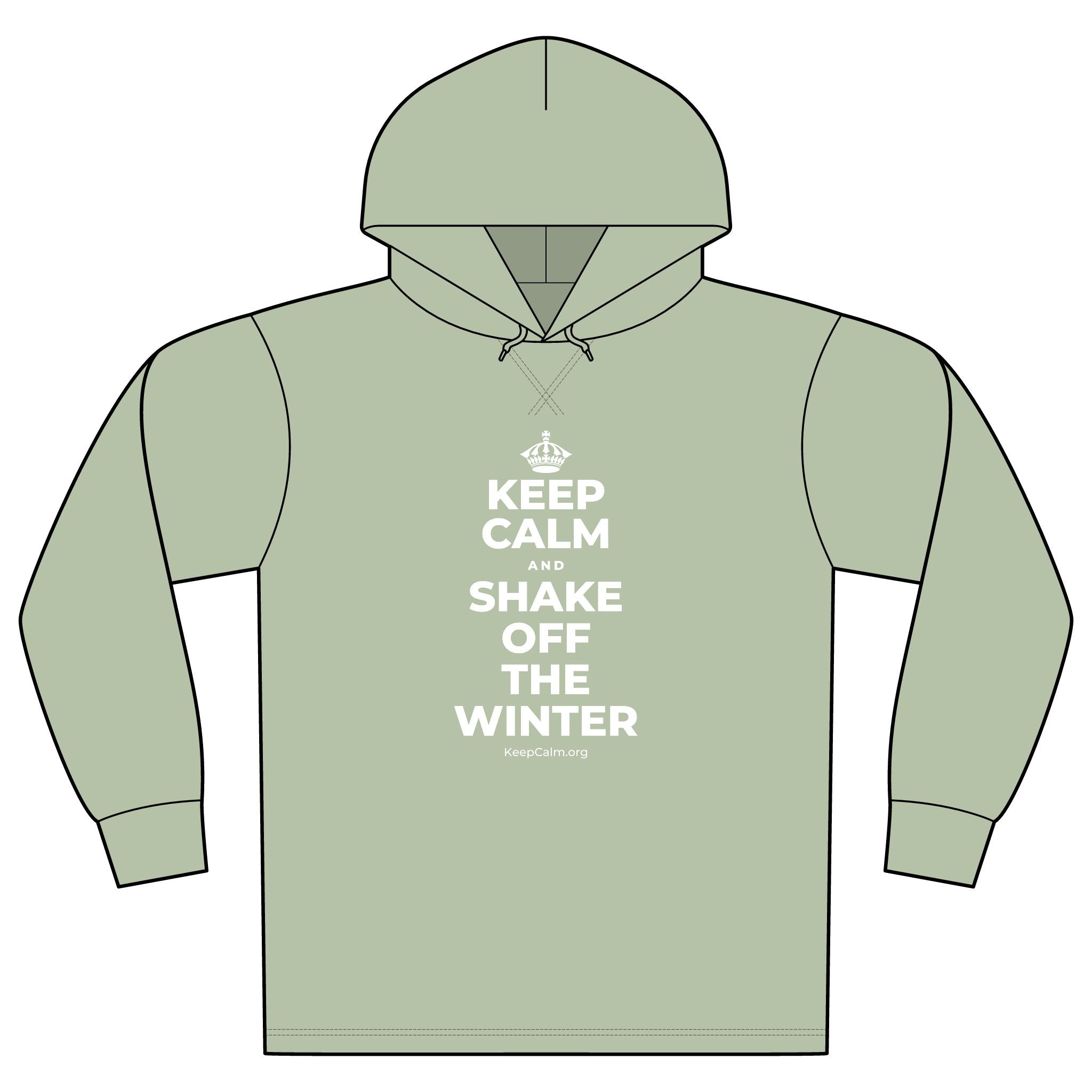 KEEP CALM AND SHAKE OFF THE WINTER Organic Hoodie Tee