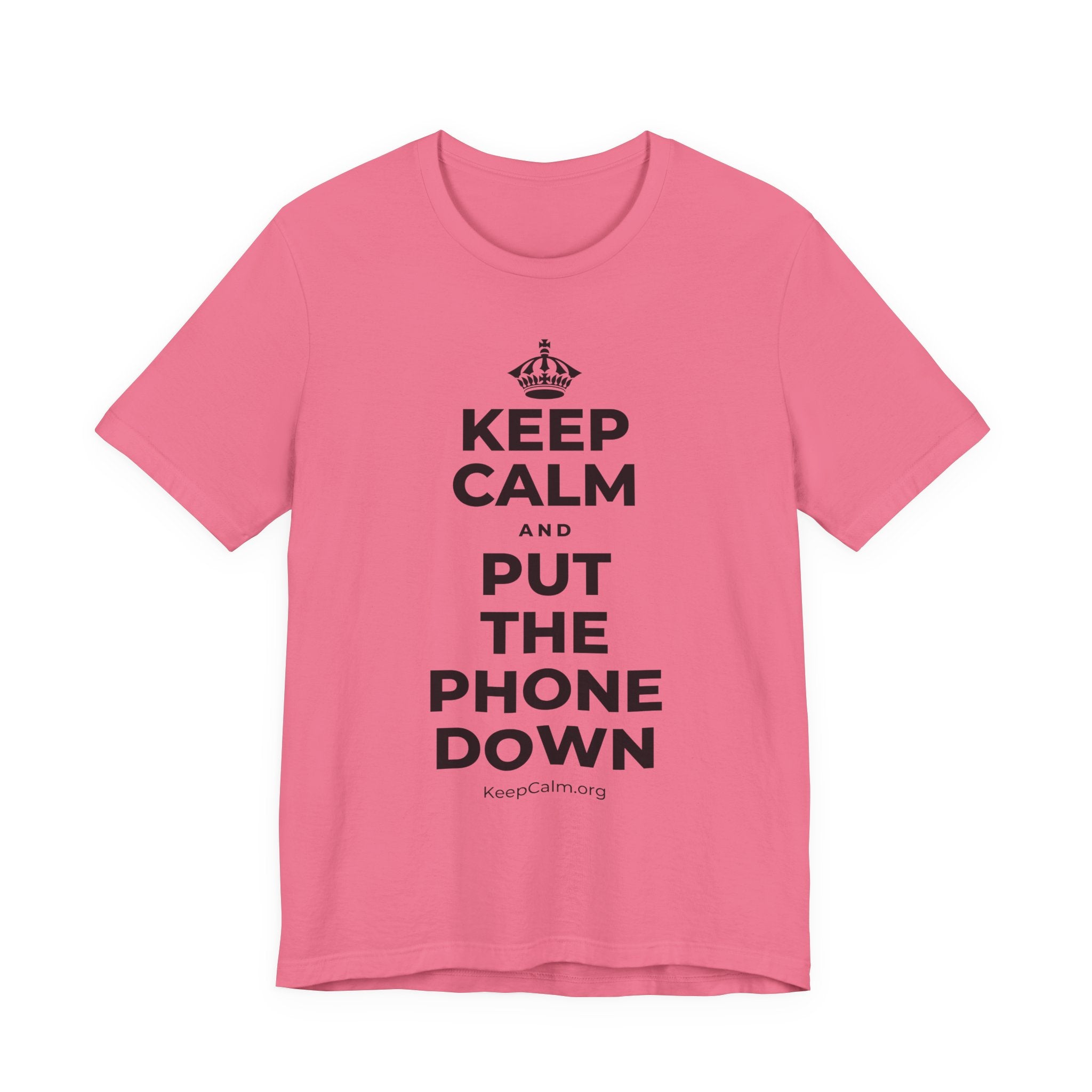 KEEP CALM AND PUT THE PHONE DOWN T-Shirt (Military Green–Autumn)