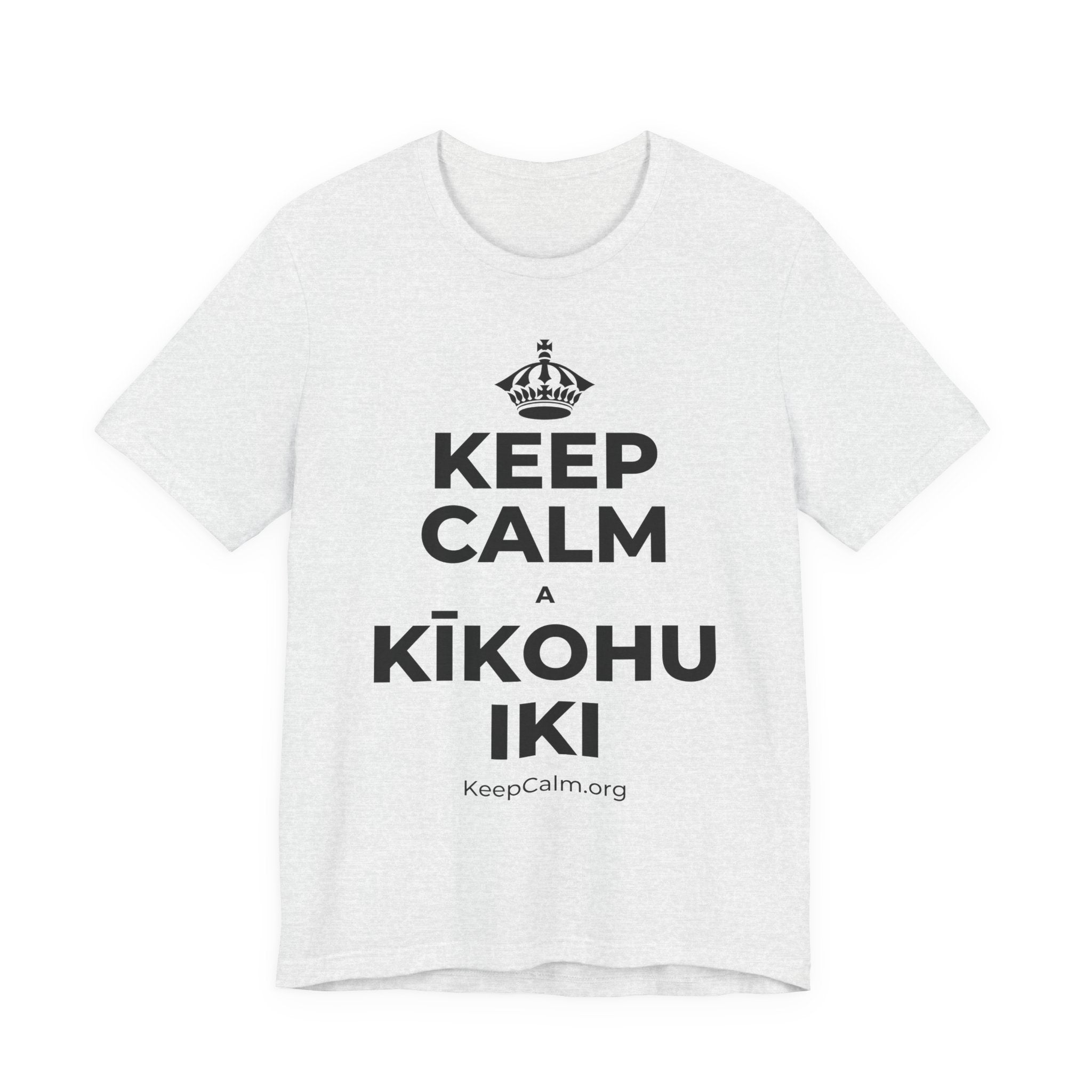 KEEP CALM A KĪKOHU IKI T-Shirt (Soft Cream–Heather Mauve)