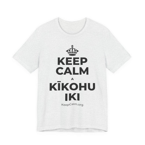 KEEP CALM A KĪKOHU IKI T-Shirt (Soft Cream–Heather Mauve)