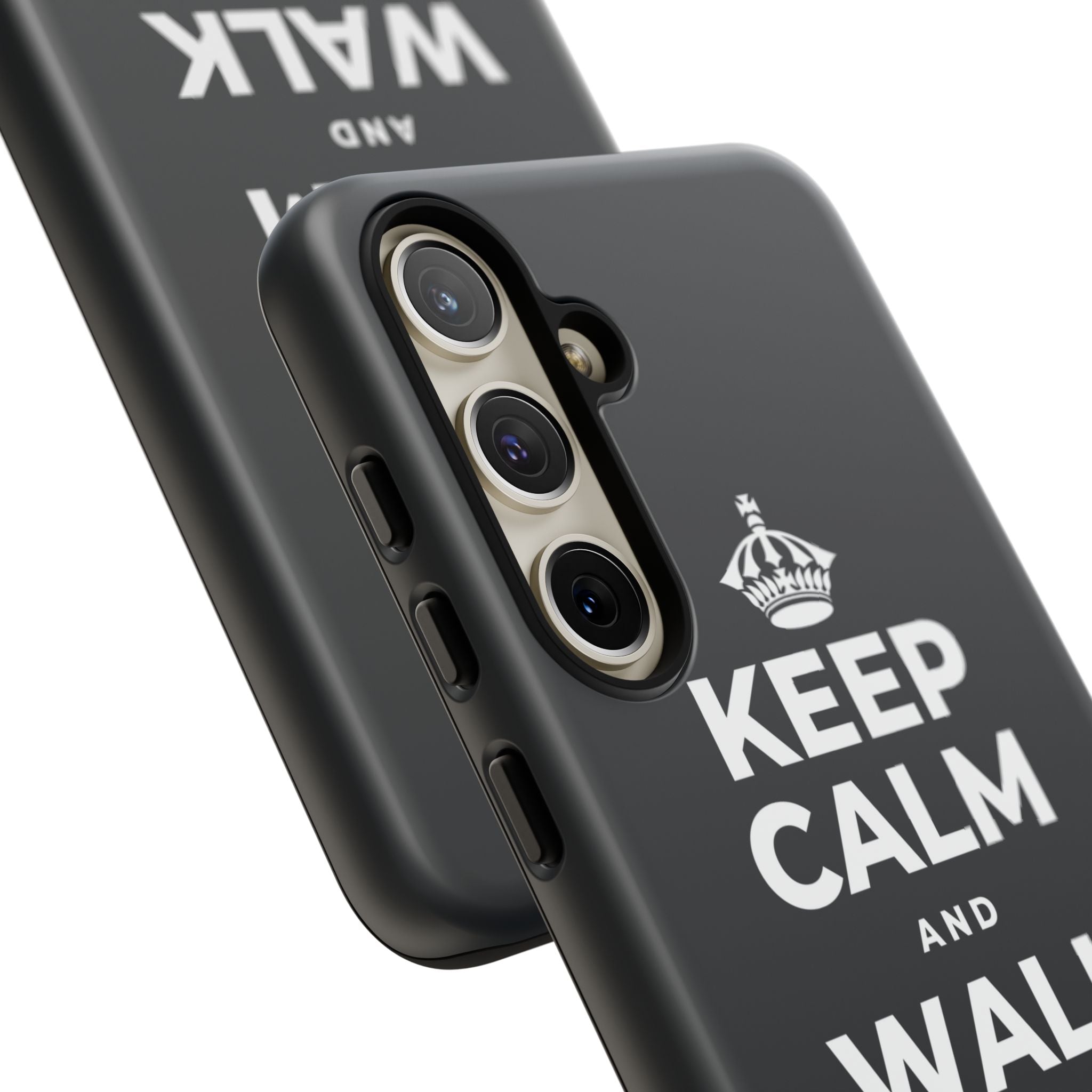 KEEP CALM AND WALK AND LISTEN Phone Case (Dark)