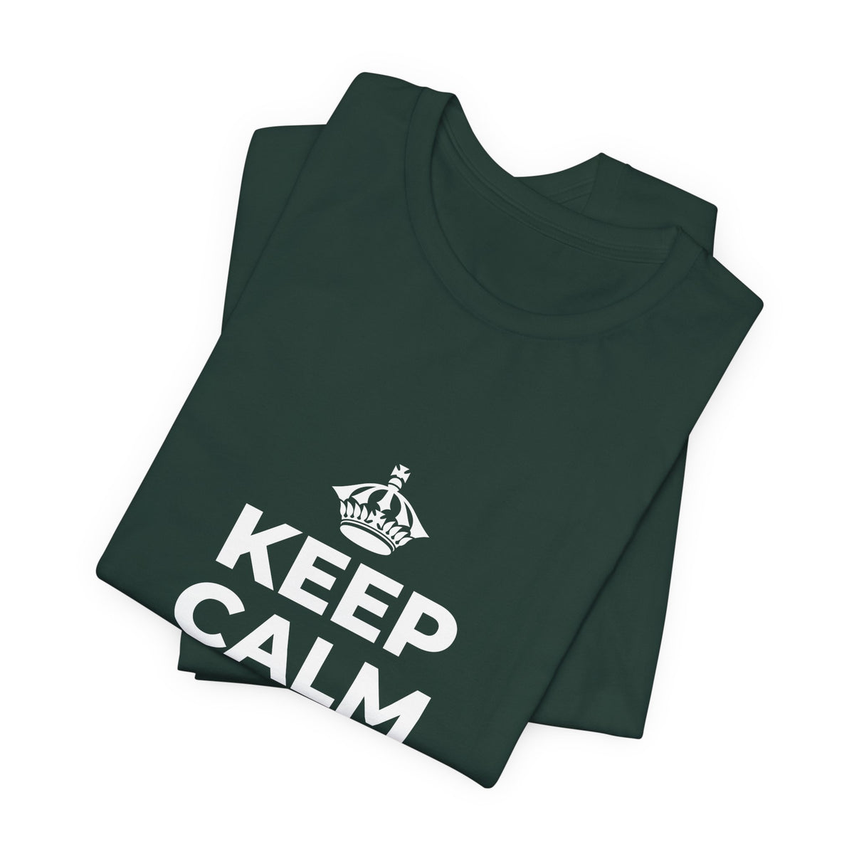 KEEP CALM AND BREATHE T-Shirt (White–Asphalt)