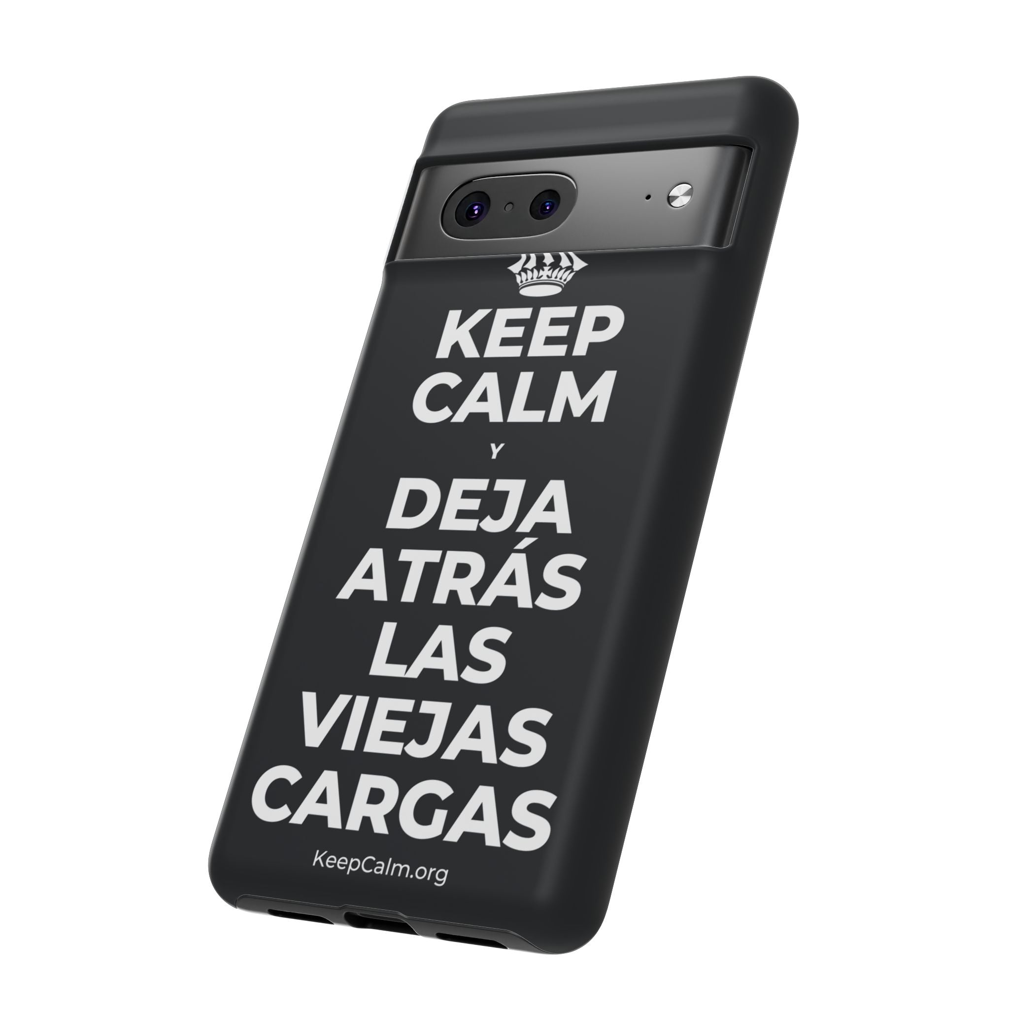 KEEP CALM Y DEJA ATRÁS LAS VIEJAS CARGAS Phone Case (Dark)