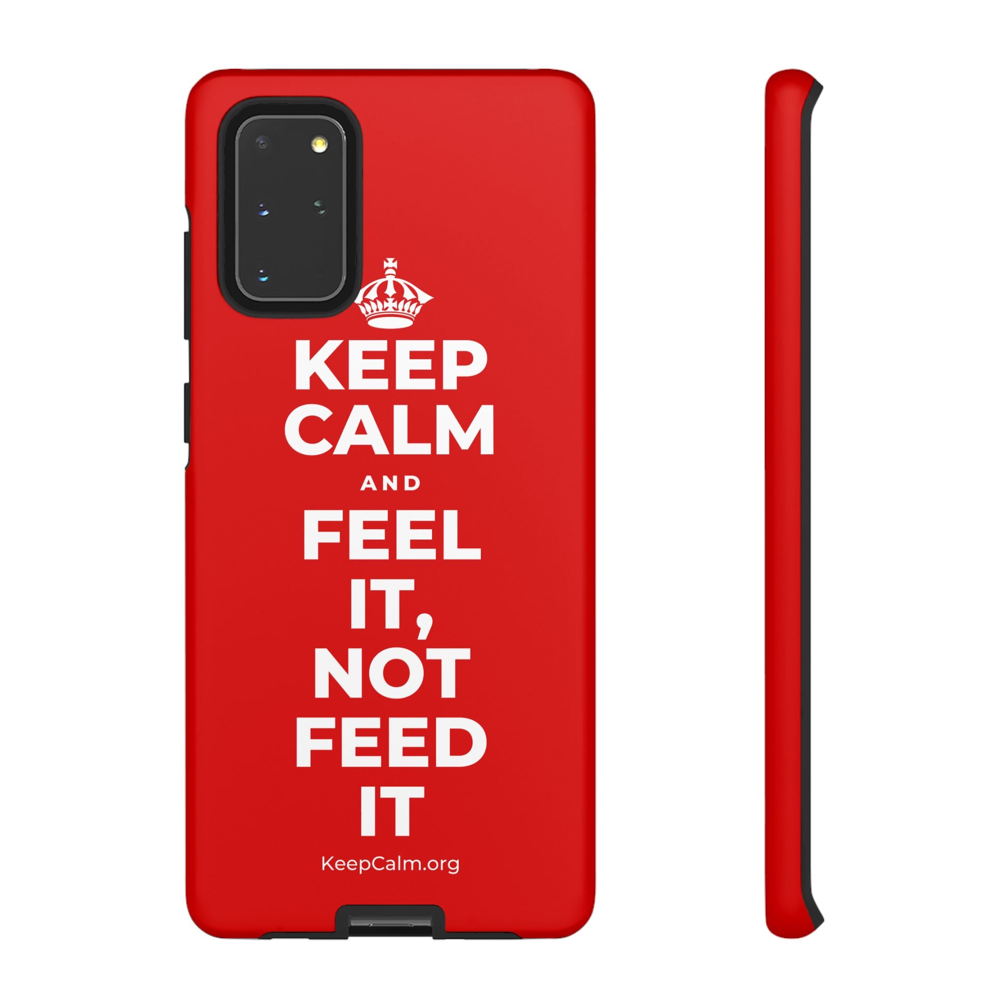 KEEP CALM AND FEEL IT, NOT FEED IT Phone Case