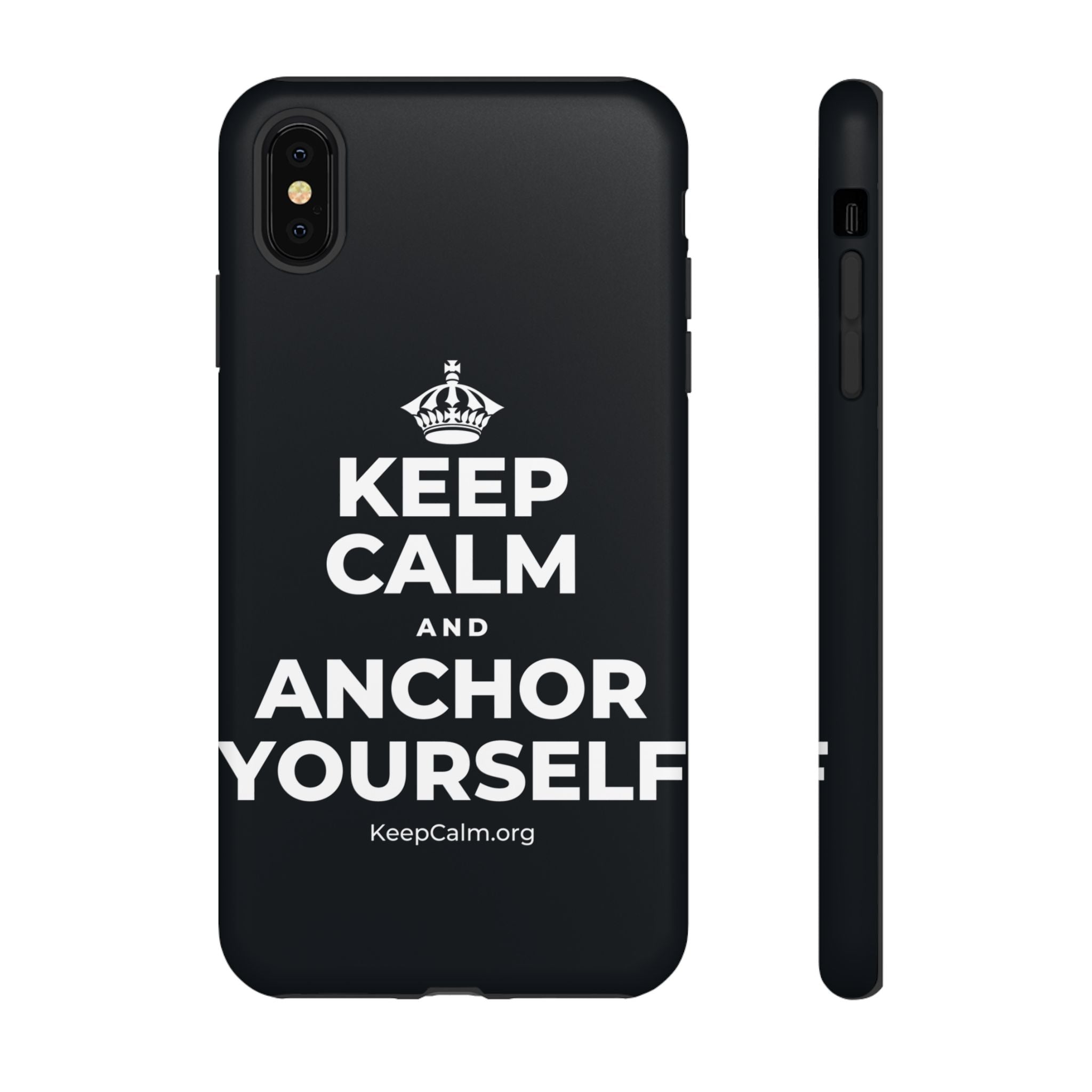 KEEP CALM AND ANCHOR YOURSELF Phone Case (Dark)