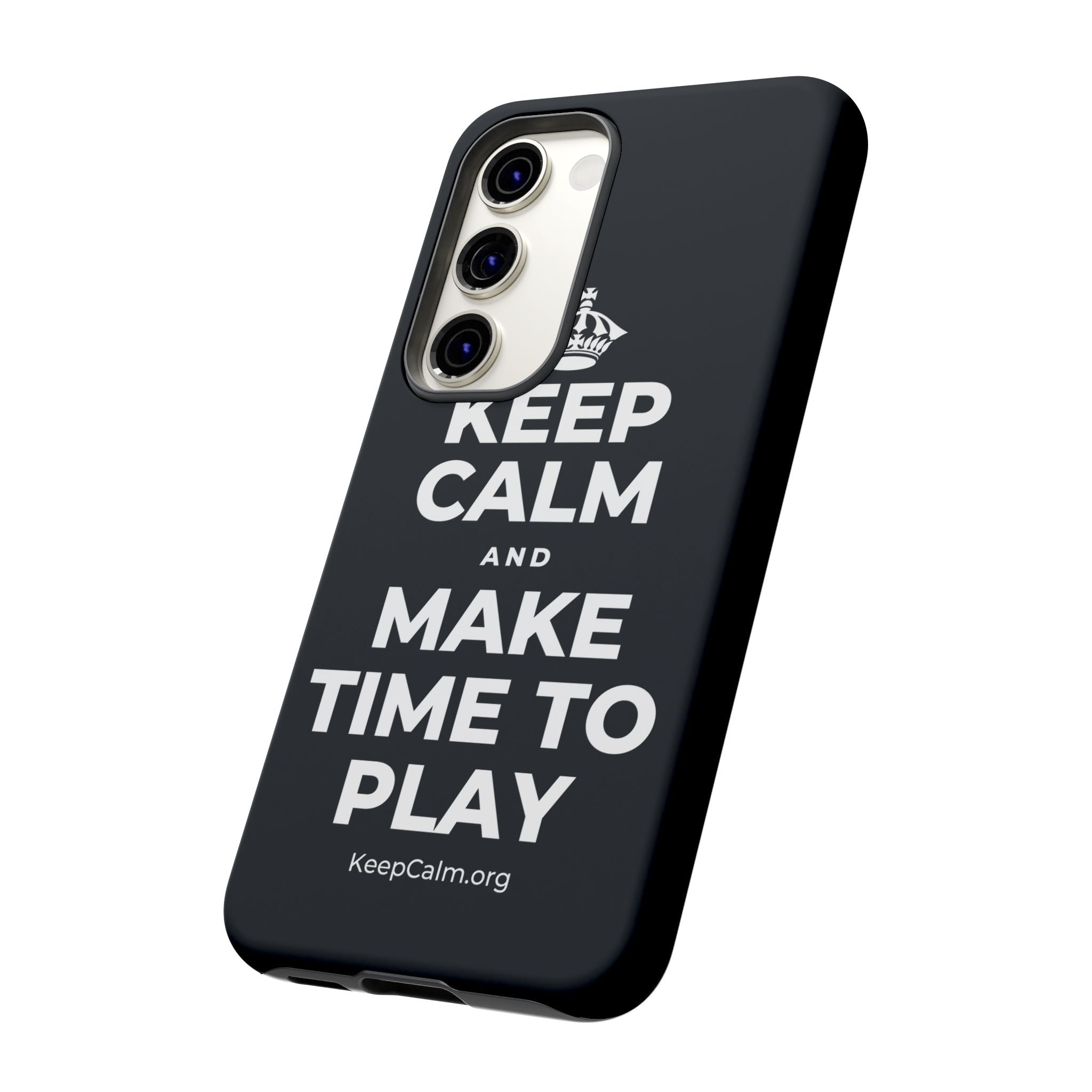 KEEP CALM AND MAKE TIME TO PLAY Phone Case (Dark)