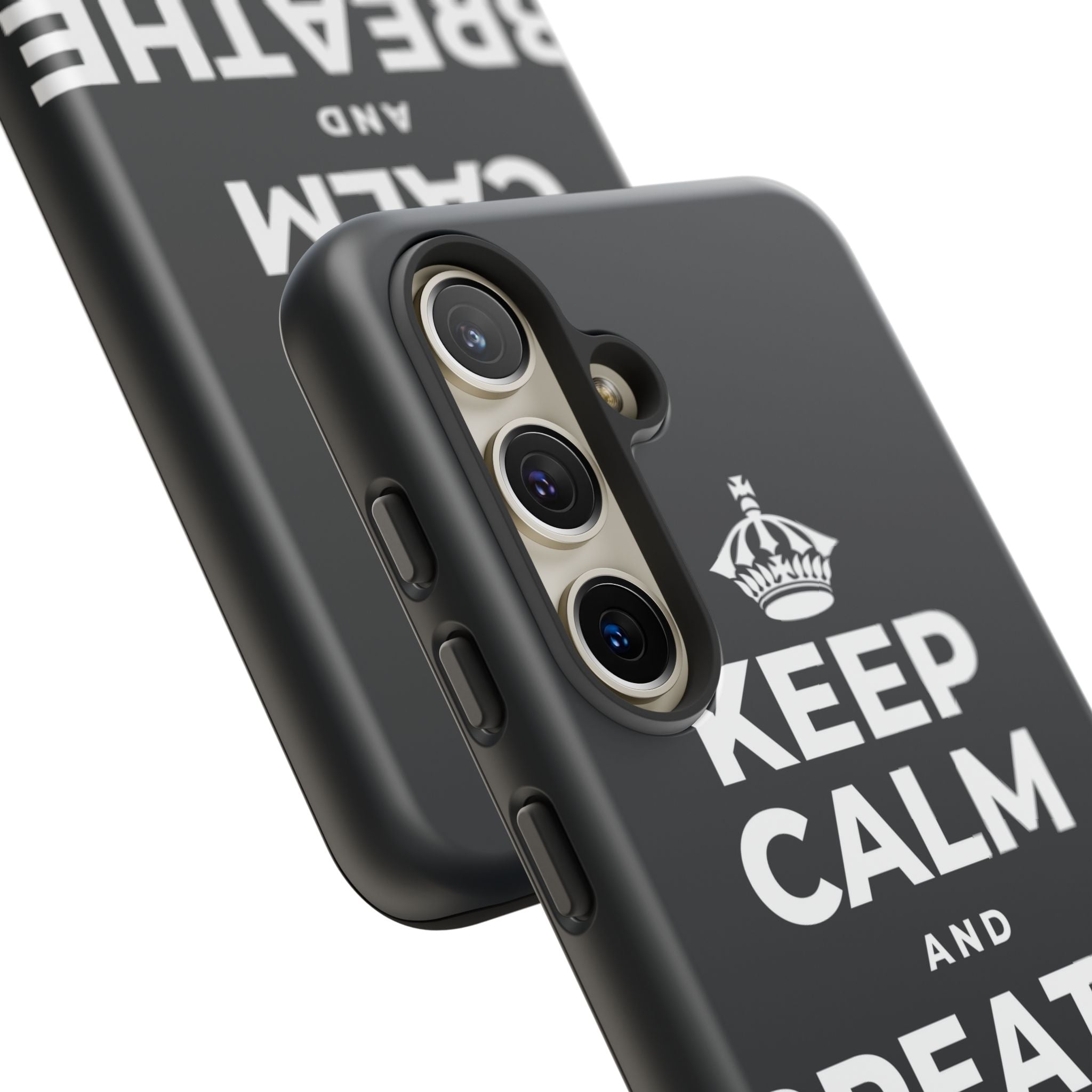 KEEP CALM AND BREATHE IN FOR FOUR Phone Case (Dark)
