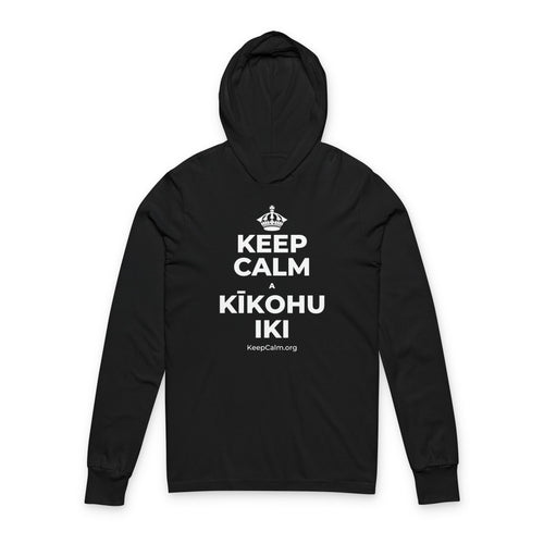 KEEP CALM A KĪKOHU IKI Hooded Long Sleeve Tee