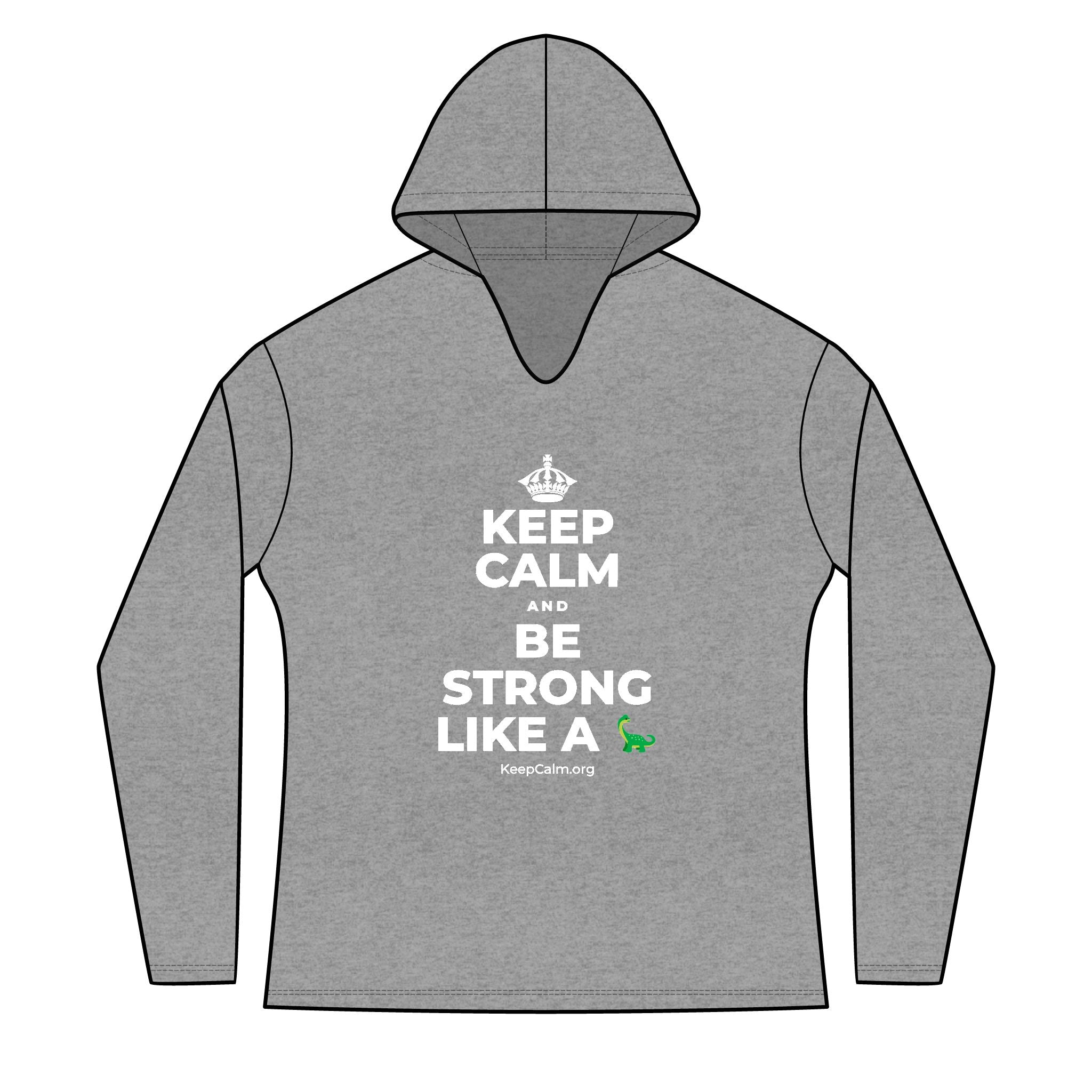 KEEP CALM AND BE STRONG LIKE A 🦕 Women's Long Sleeve Hoodie