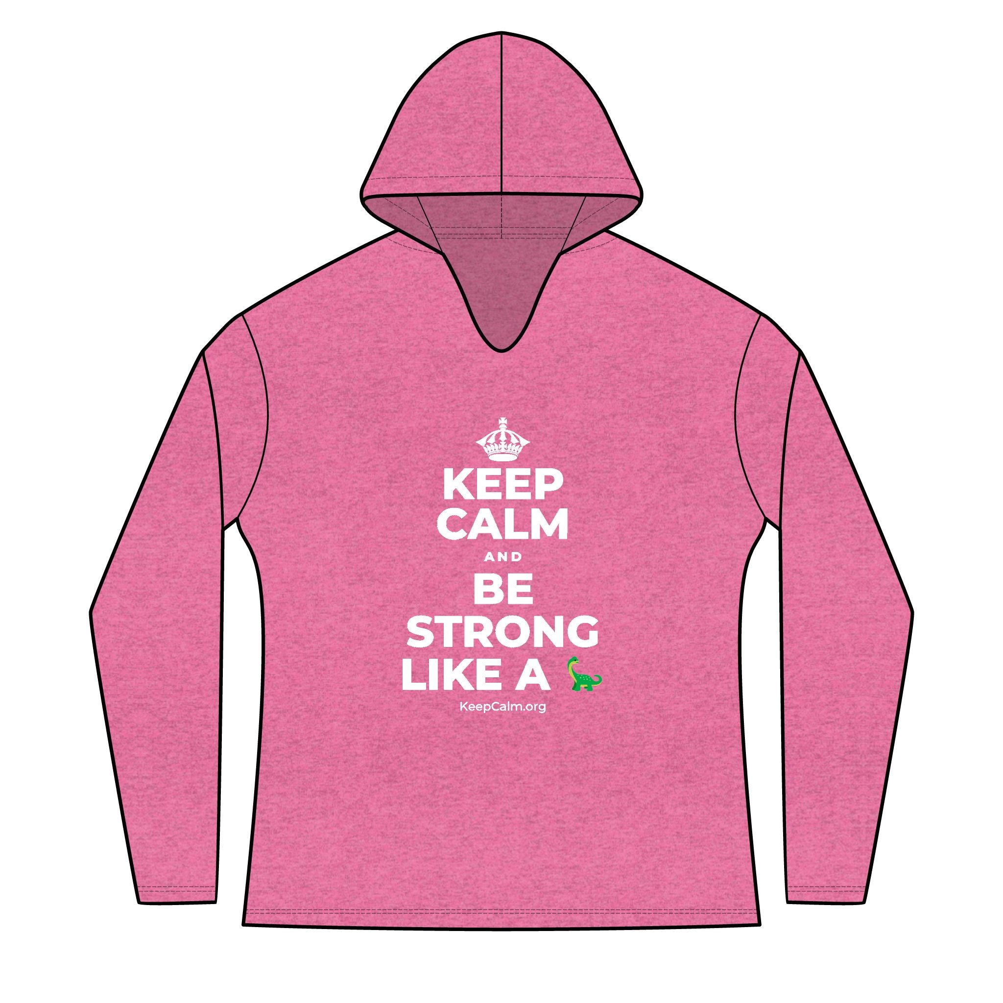 KEEP CALM AND BE STRONG LIKE A 🦕 Women's Long Sleeve Hoodie
