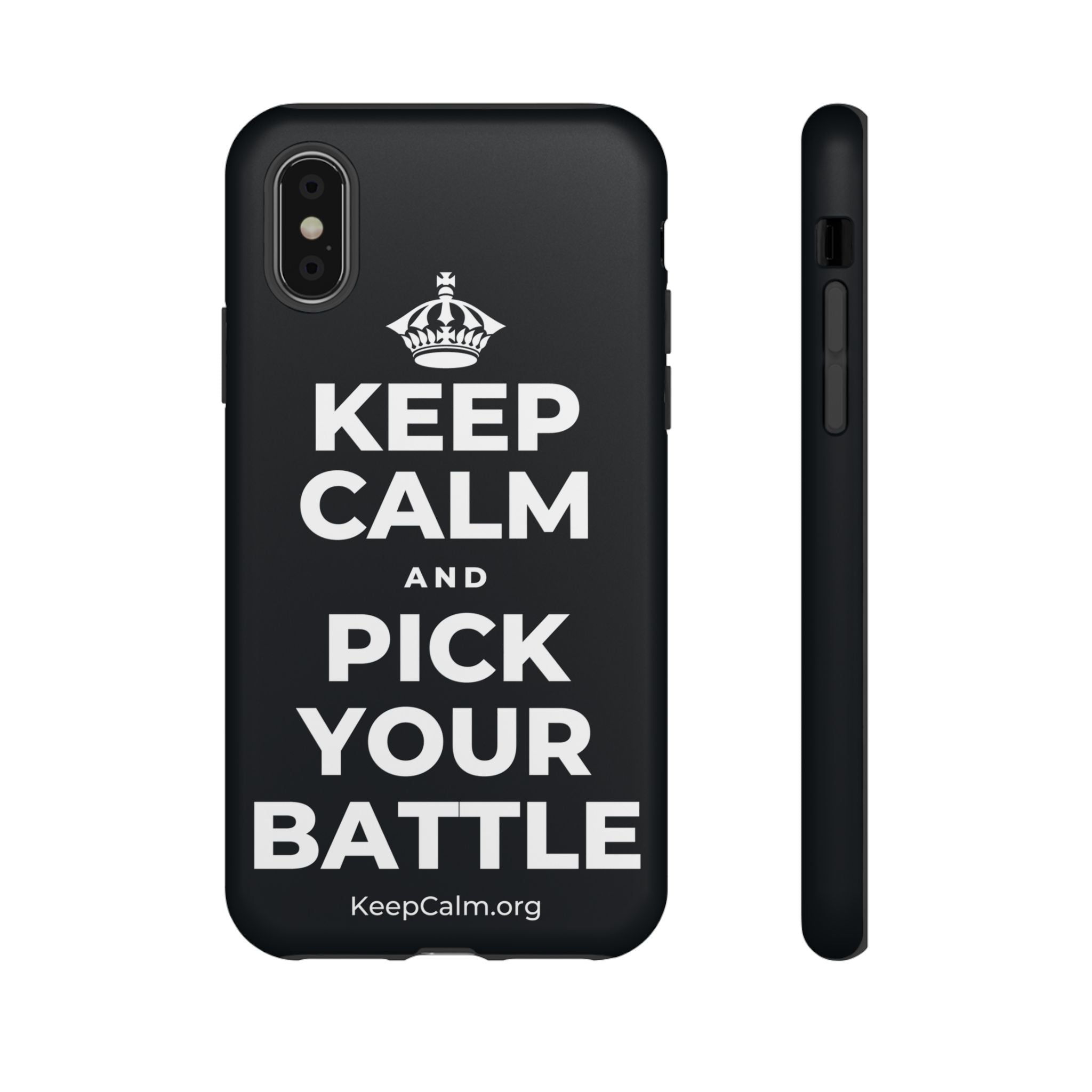 KEEP CALM AND PICK YOUR BATTLE Phone Case (Dark)