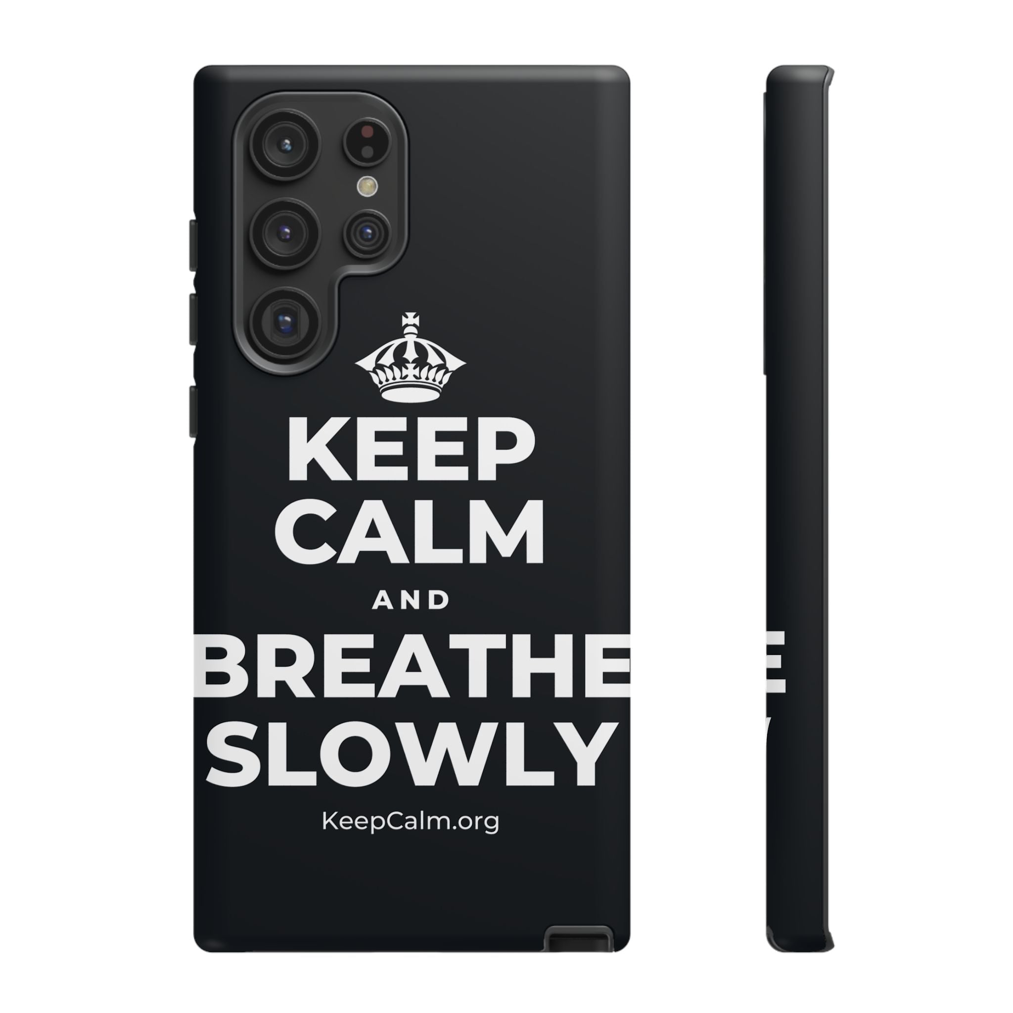 KEEP CALM AND BREATHE SLOWLY Phone Case (Dark)