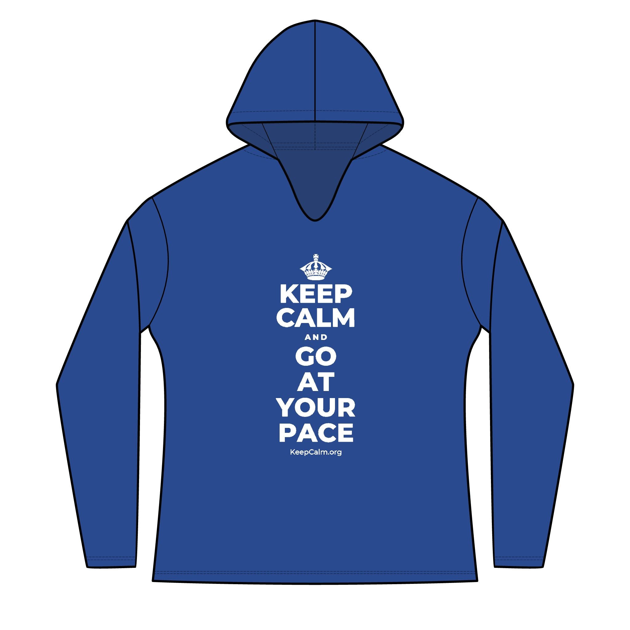 KEEP CALM AND GO AT YOUR PACE Women's Long Sleeve Hoodie