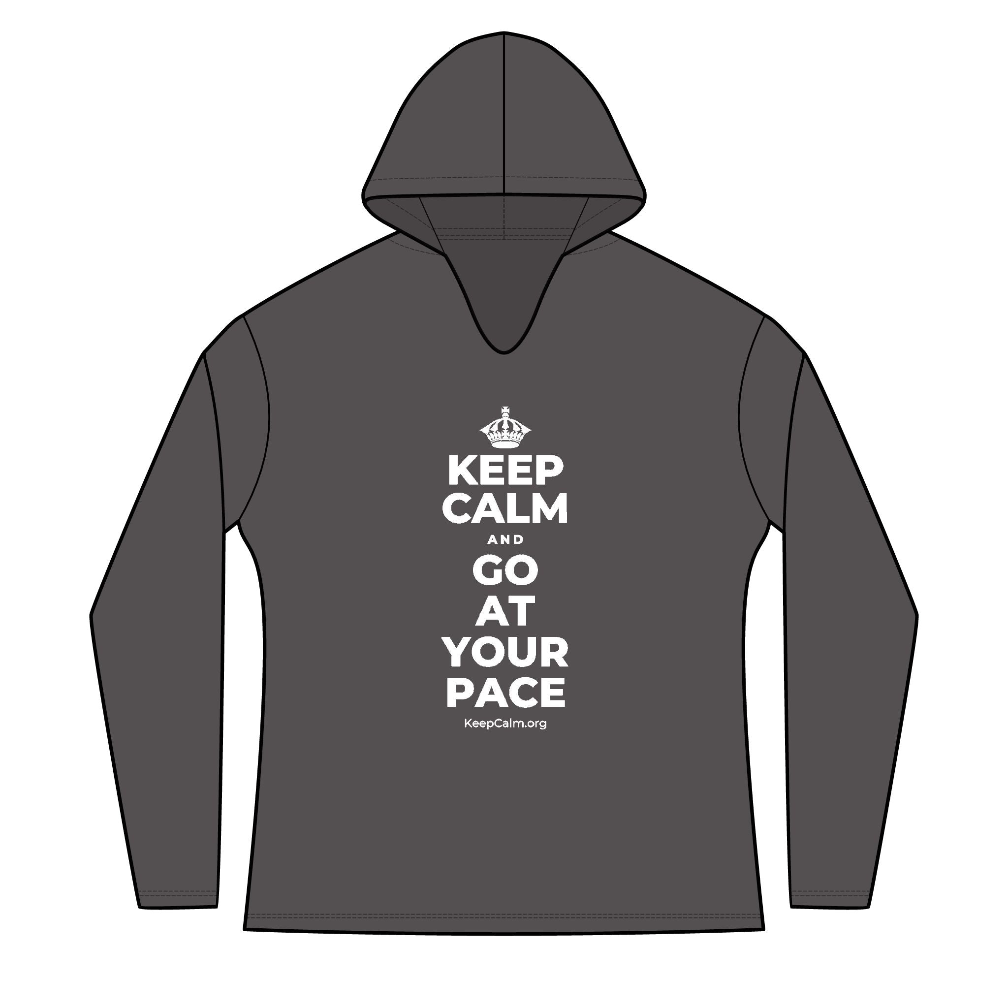 KEEP CALM AND GO AT YOUR PACE Women's Long Sleeve Hoodie