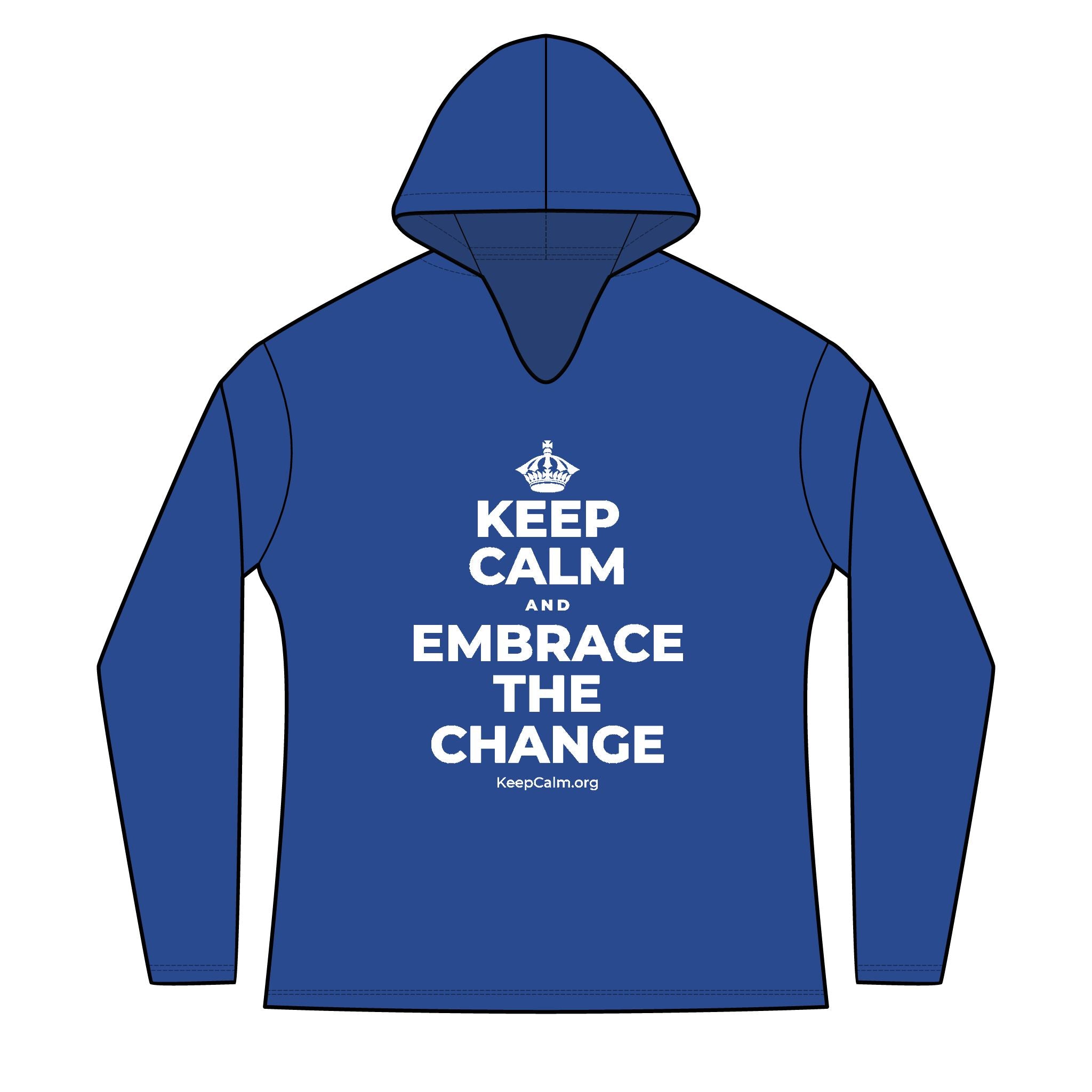 KEEP CALM AND EMBRACE THE CHANGE Women's Long Sleeve Hoodie