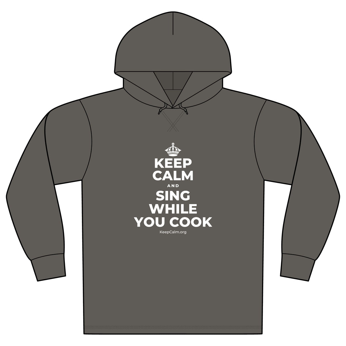 KEEP CALM AND SING WHILE YOU COOK Organic Hoodie Tee